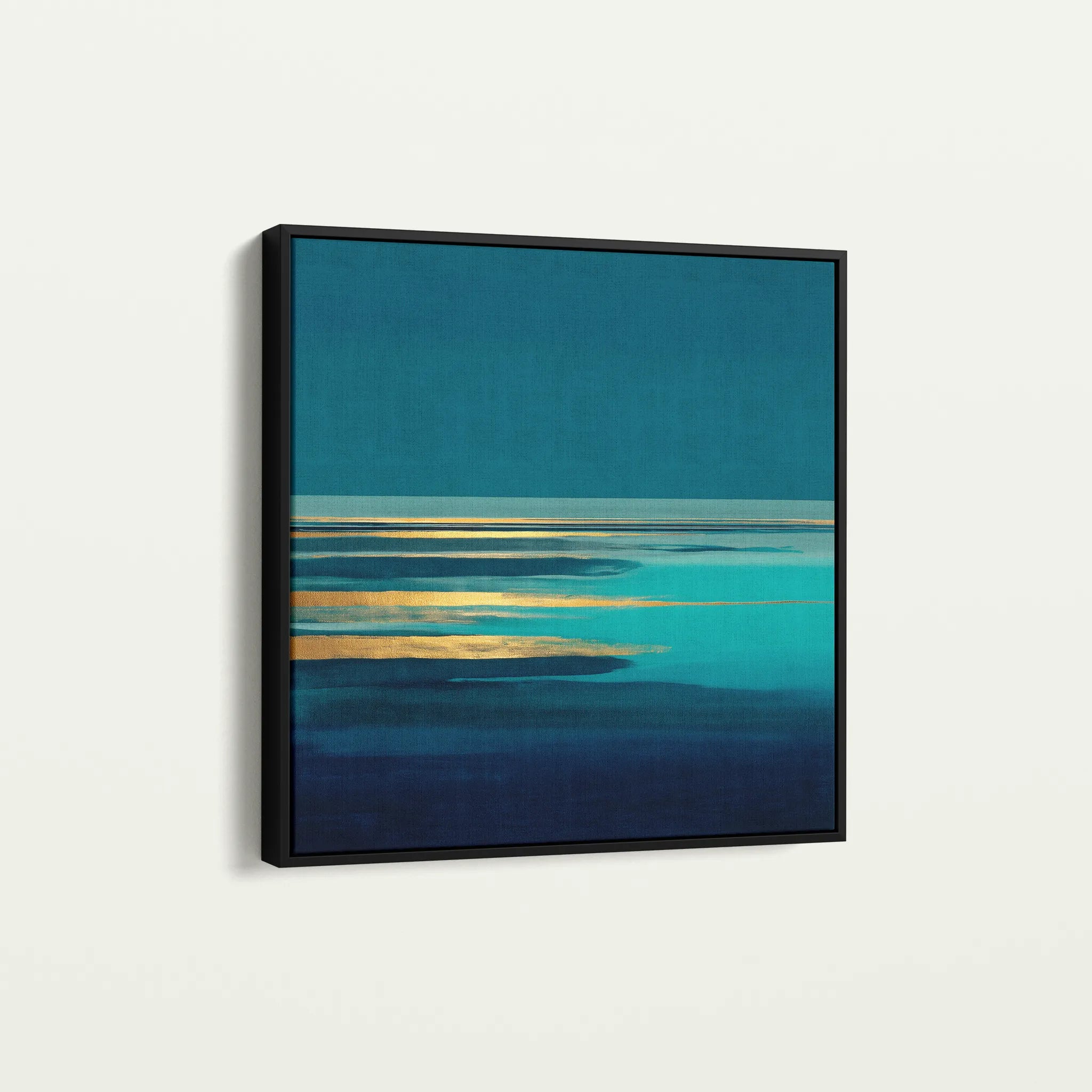 Abstract 1040 Canvas Art 16" x 16" / 40 x 40 cm / Black