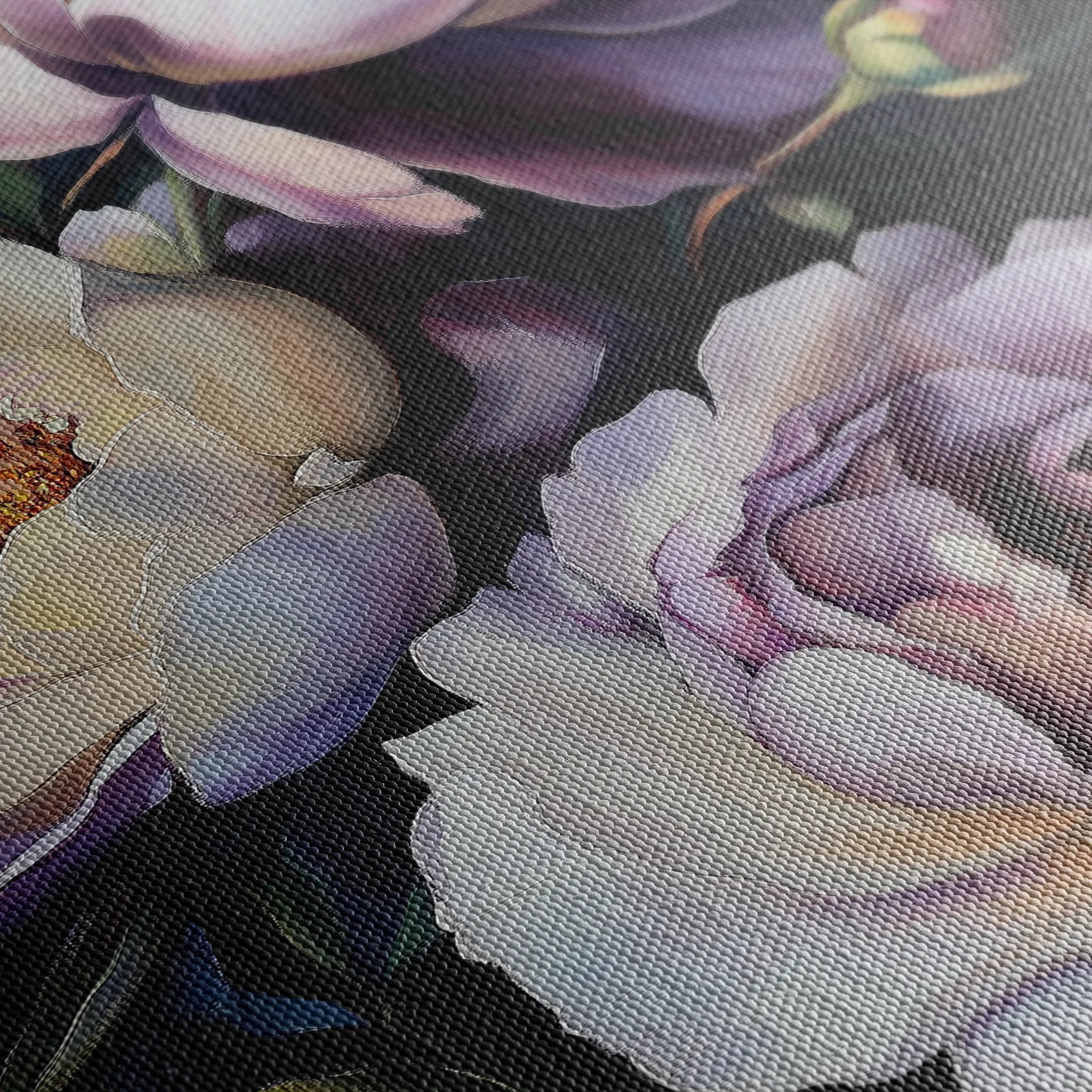 Floral 1041 Canvas Art 18" x 24" / 45 x 60 cm / Black