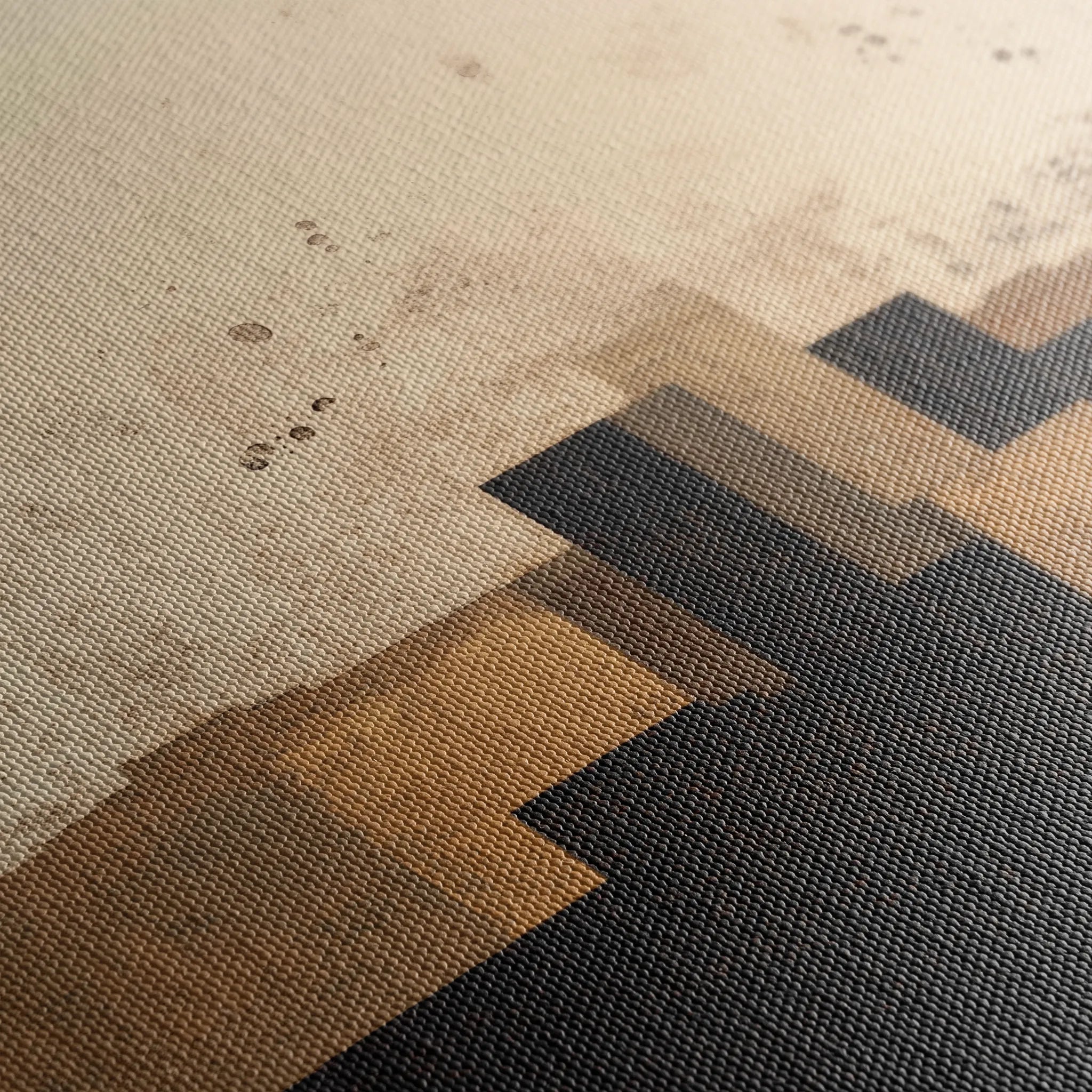 Abstract 1042 Canvas Art 16" x 16" / 40 x 40 cm / Black