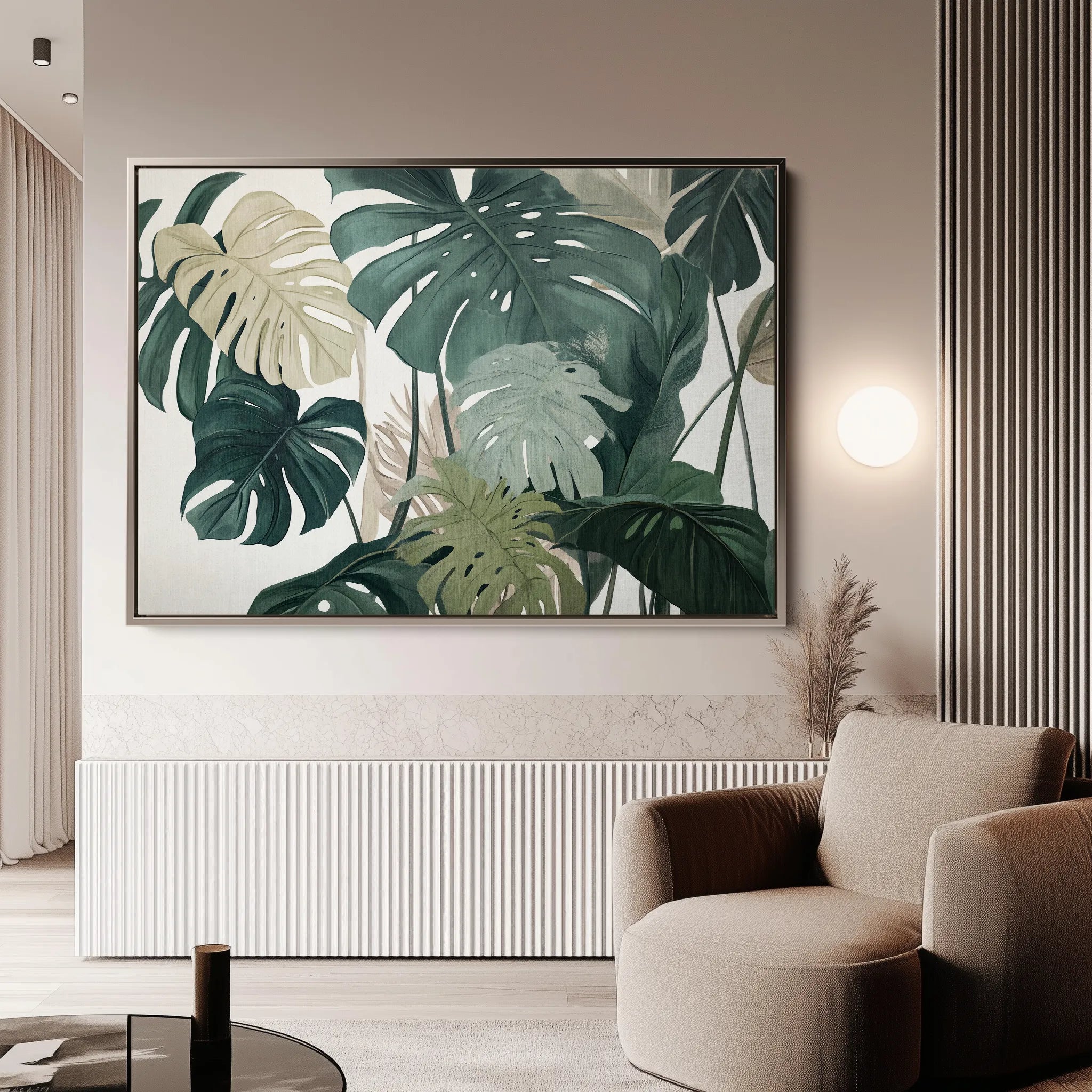 Floral 1042 Canvas Art 18" x 24" / 45 x 60 cm / Black