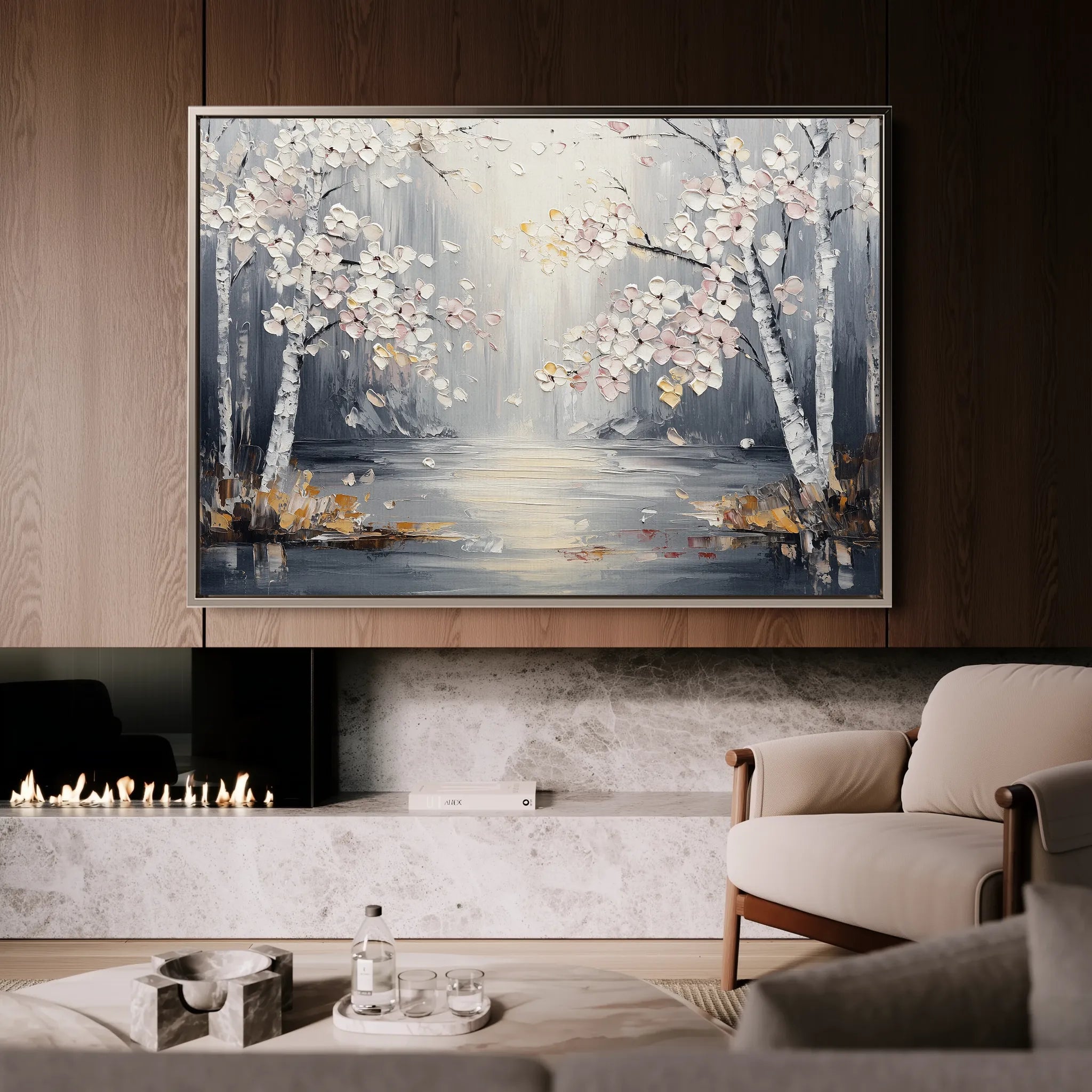 Floral 1043 Canvas Art 18" x 24" / 45 x 60 cm / Black