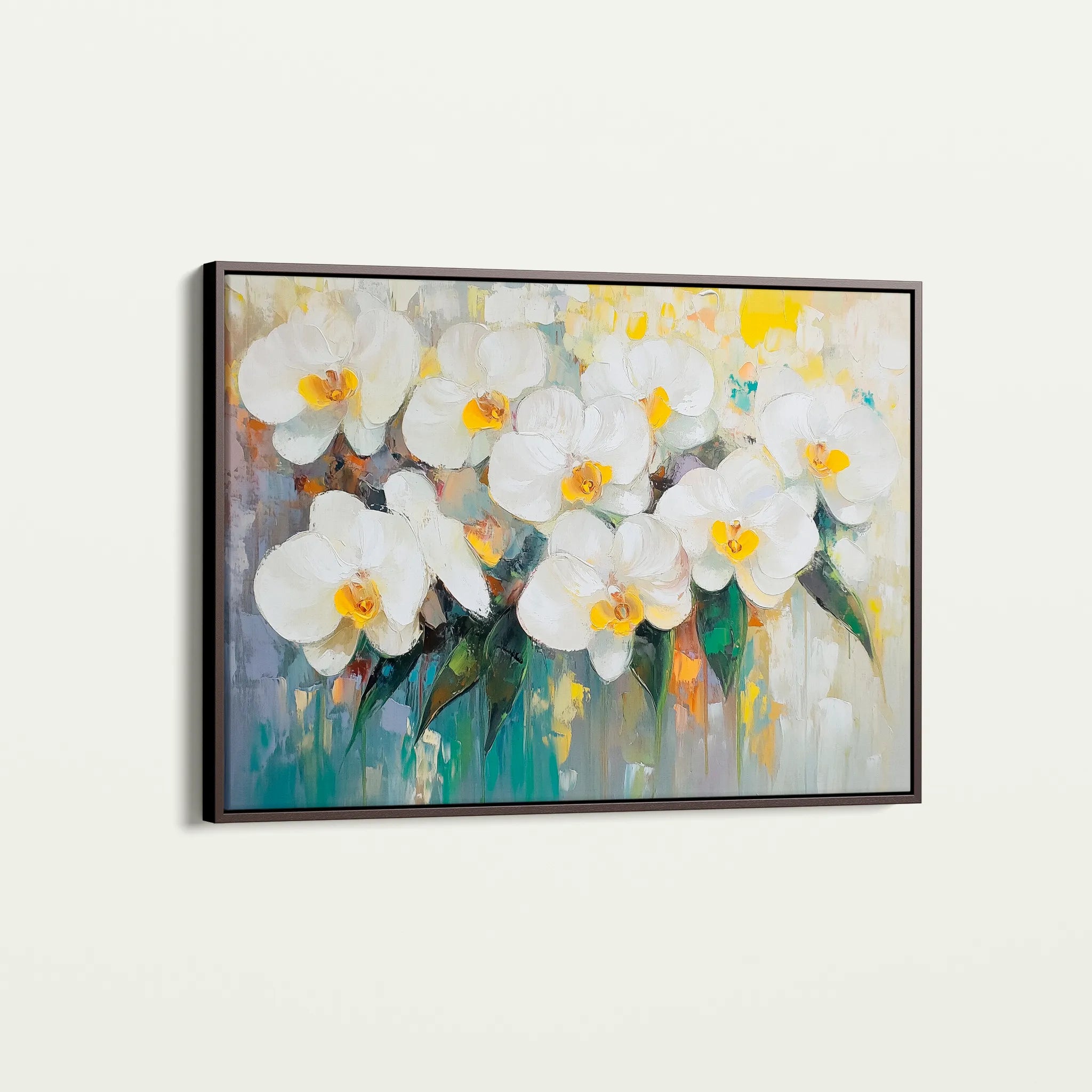 Floral 1044 Canvas Art 18" x 24" / 45 x 60 cm / Black