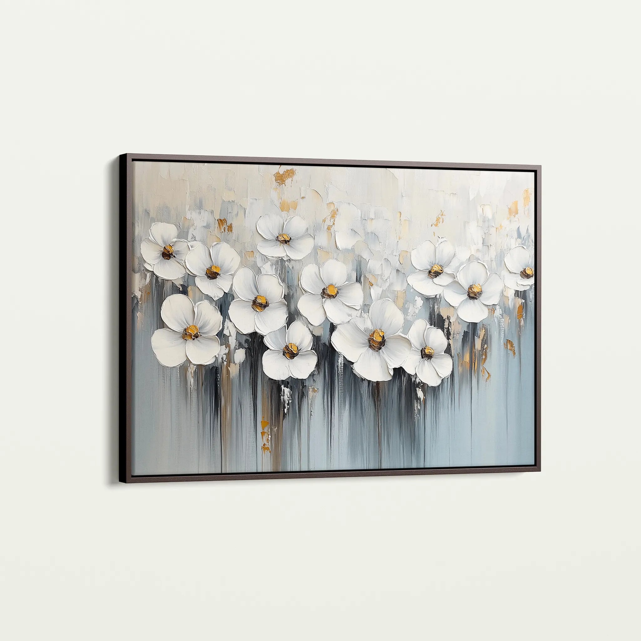 Floral 1045 Canvas Art 18" x 24" / 45 x 60 cm / Black