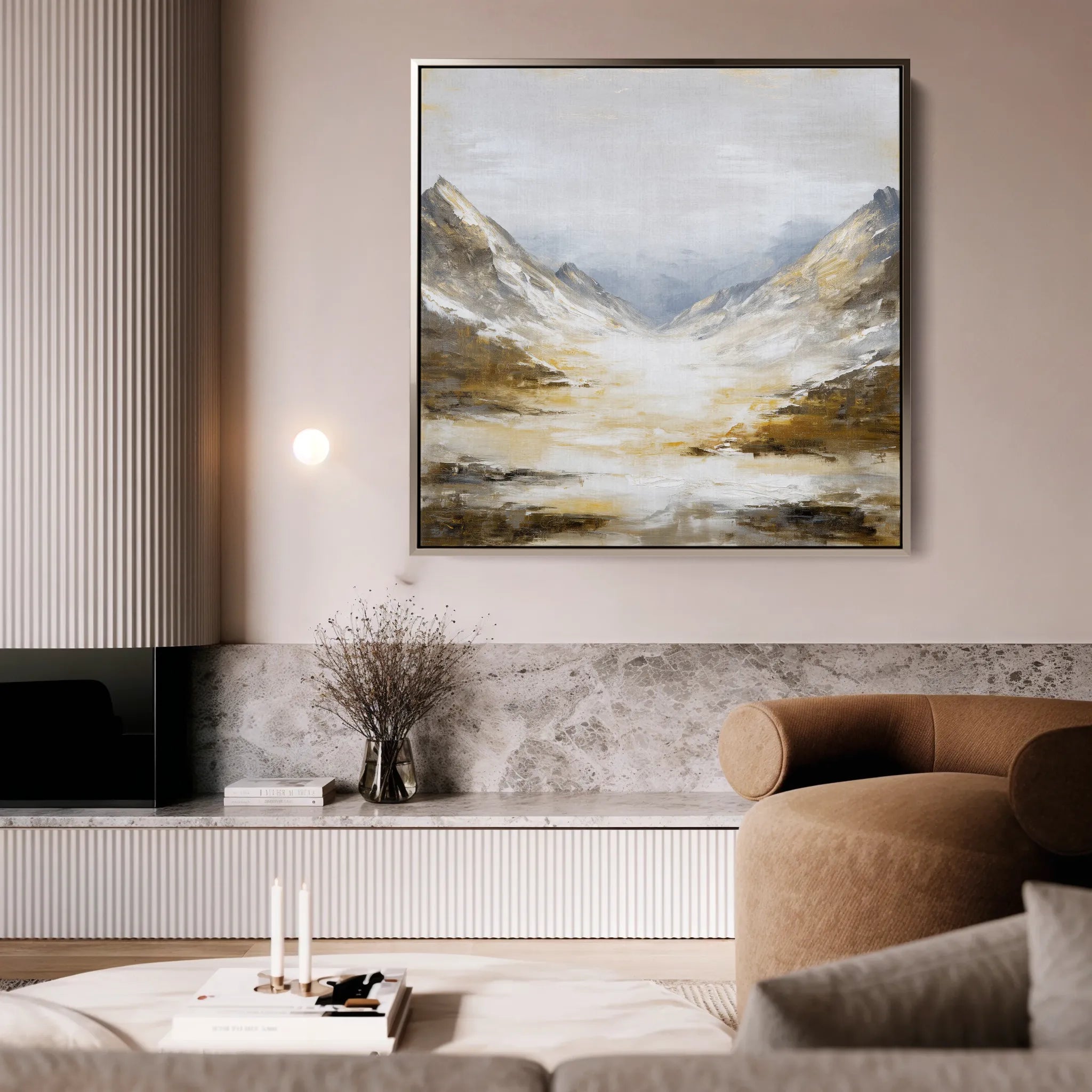 Abstract 1046 Canvas Art 16" x 16" / 40 x 40 cm / Black