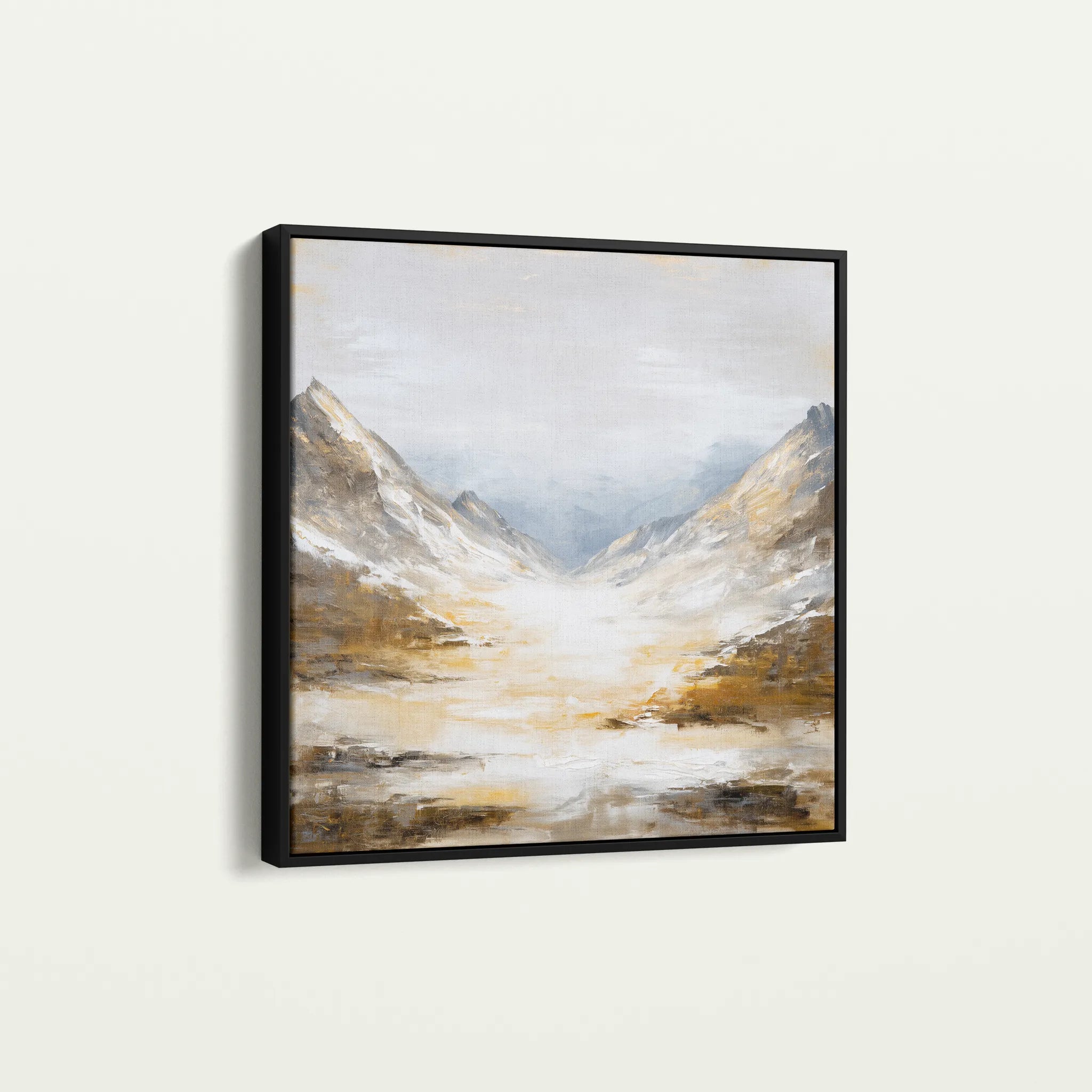 Abstract 1046 Canvas Art 16" x 16" / 40 x 40 cm / Black