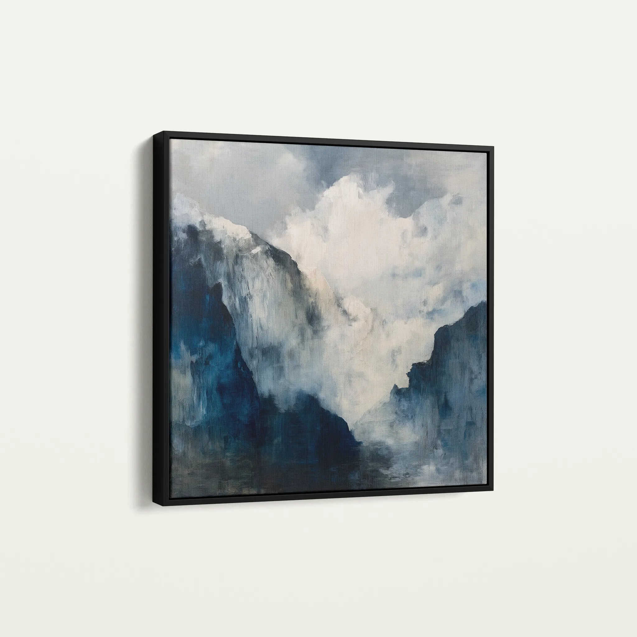 Abstract 1047 Canvas Art 16" x 16" / 40 x 40 cm / Black