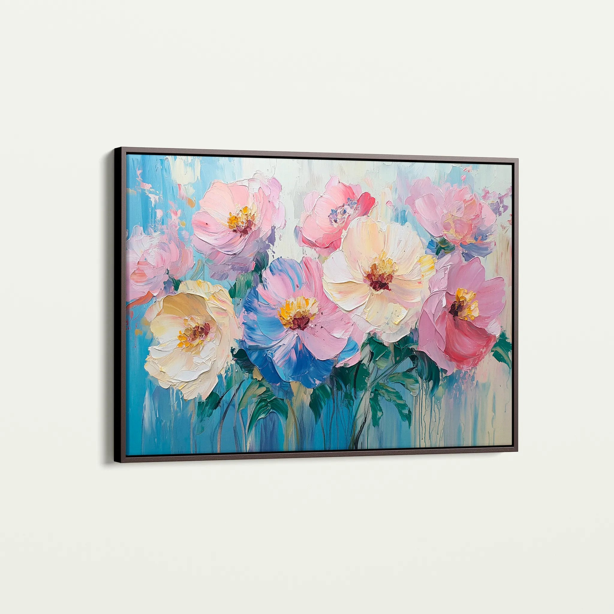 Floral 1047 Canvas Art 18" x 24" / 45 x 60 cm / Black