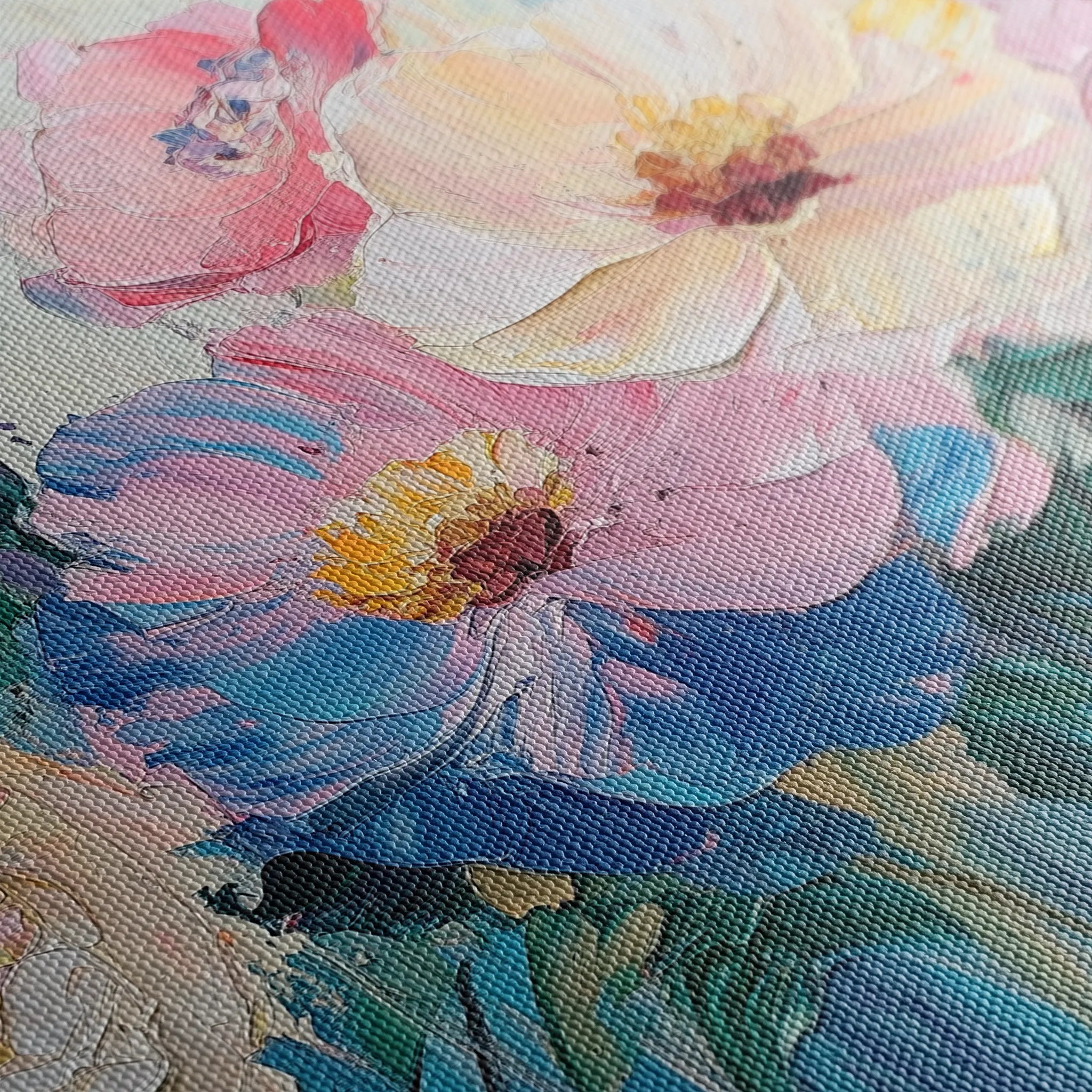Floral 1047 Canvas Art 18" x 24" / 45 x 60 cm / Black
