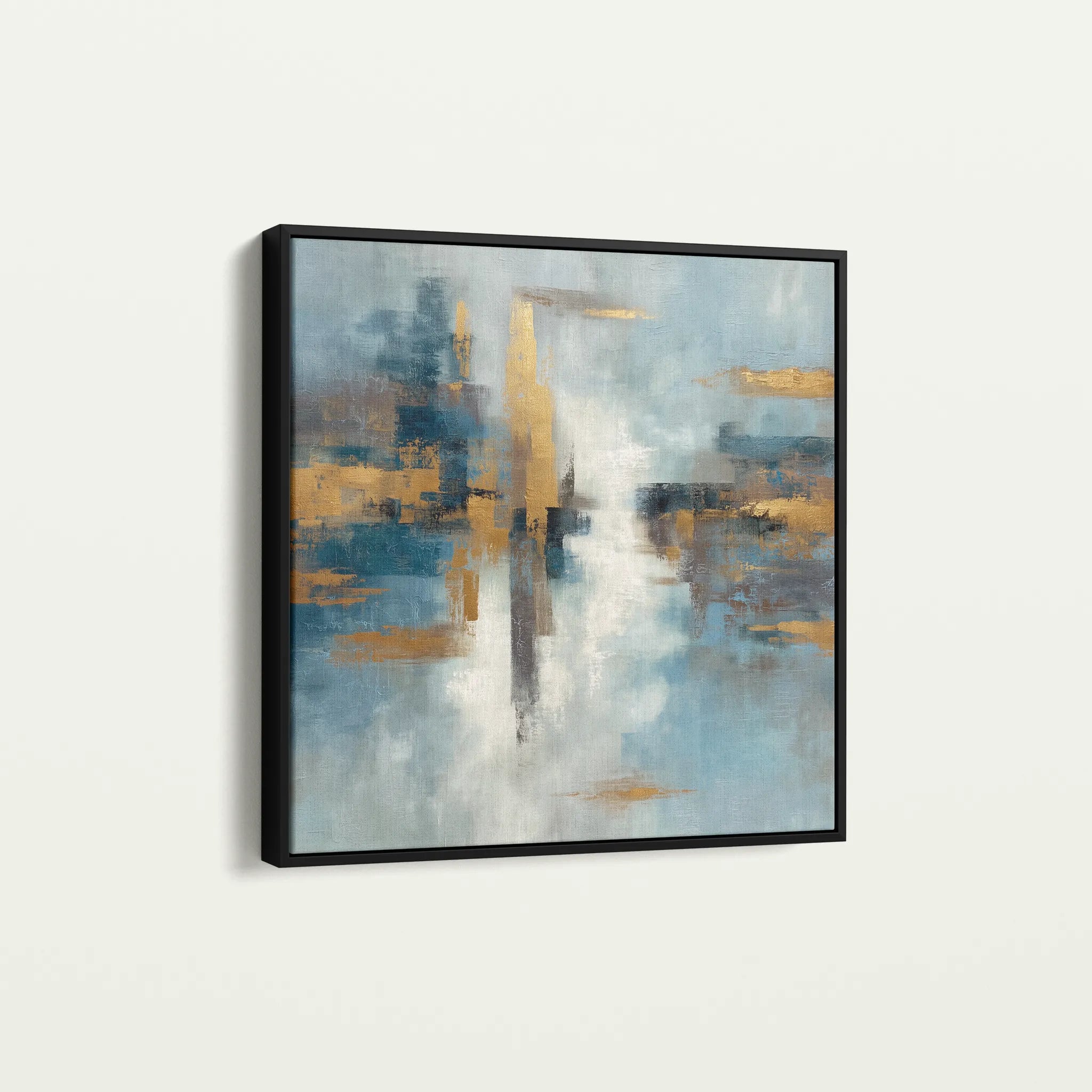 Abstract 1048 Canvas Art 16" x 16" / 40 x 40 cm / Black