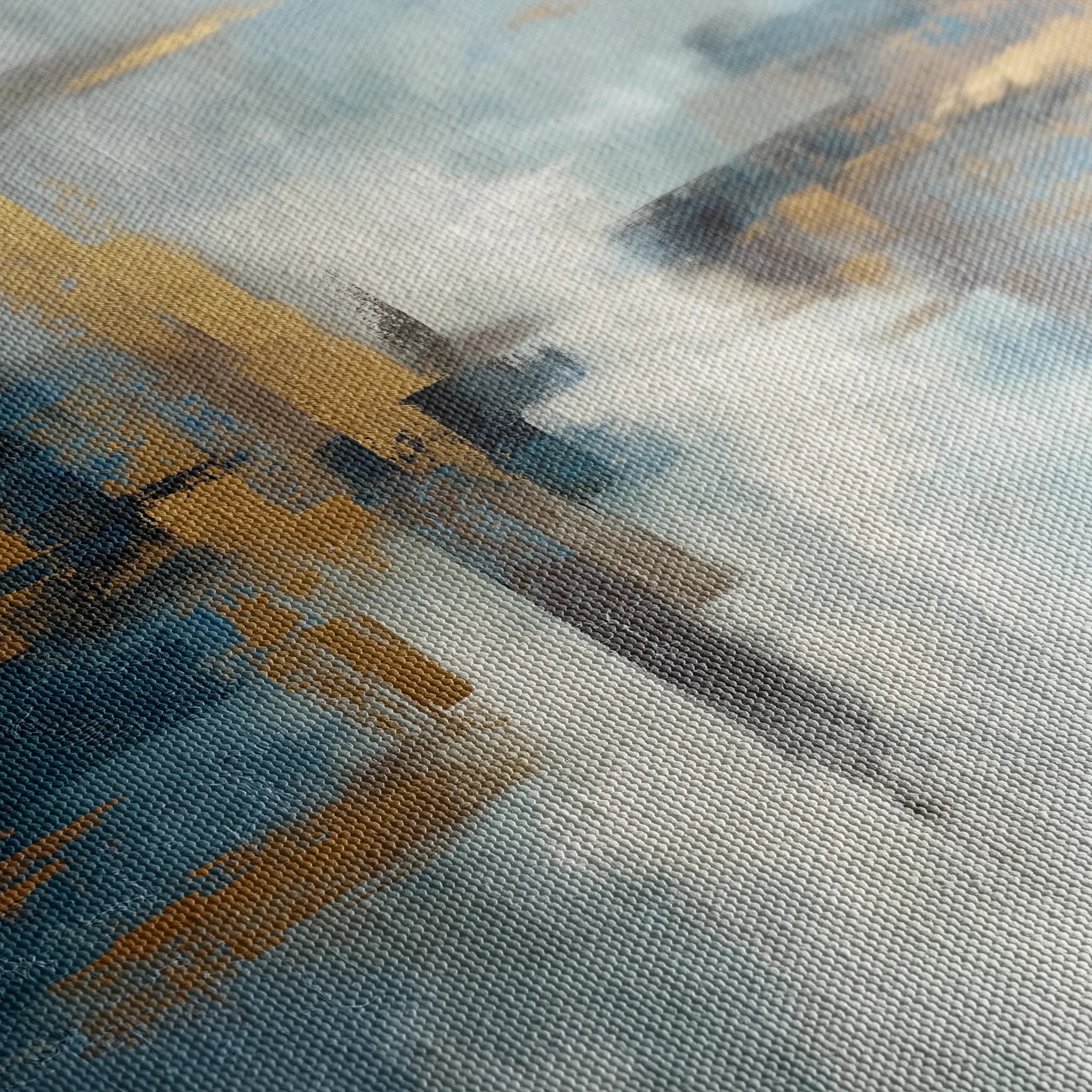Abstract 1048 Canvas Art 16" x 16" / 40 x 40 cm / Black