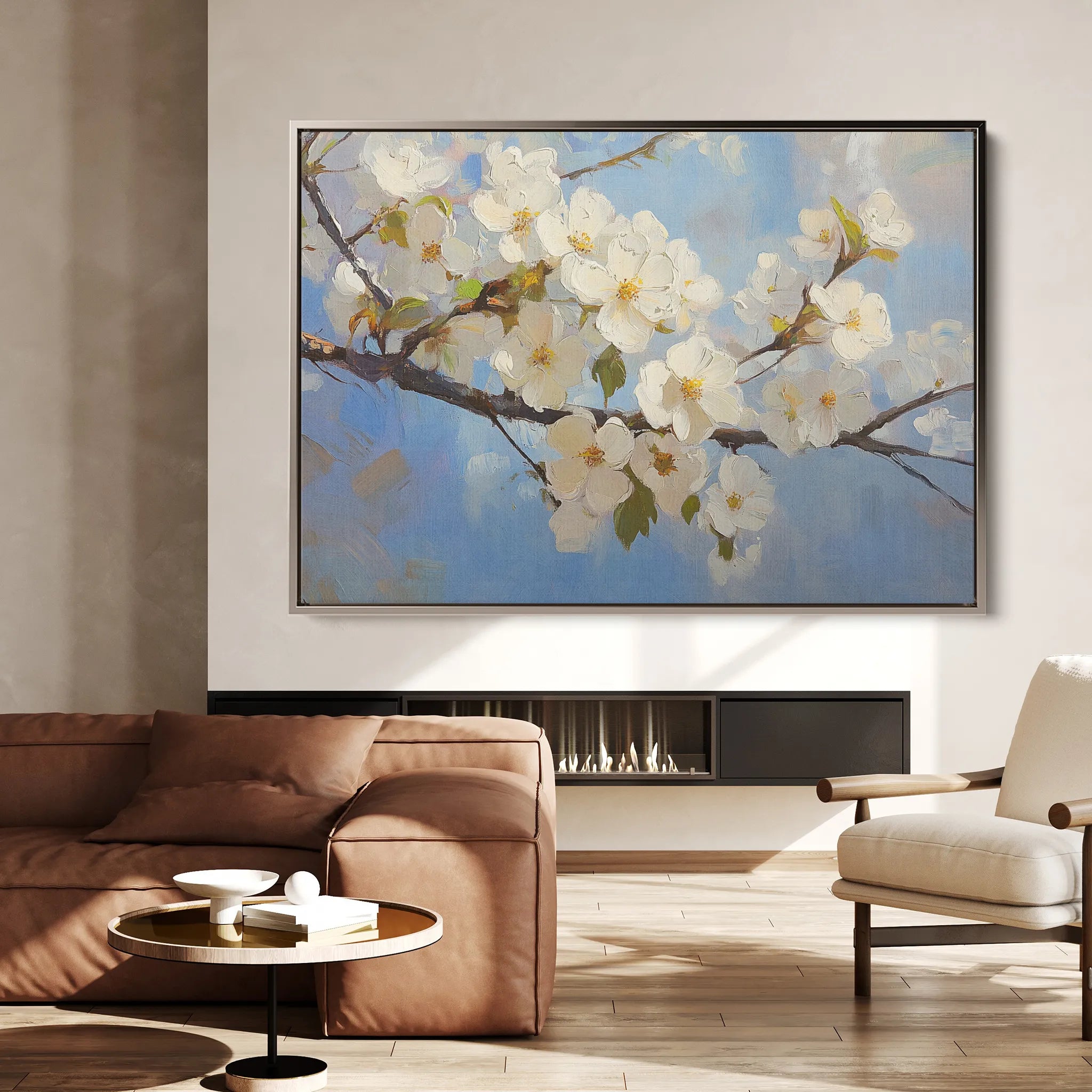 Floral 1049 Canvas Art 18" x 24" / 45 x 60 cm / Black