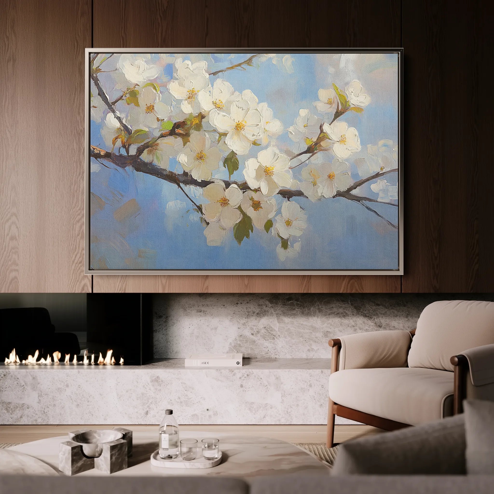 Floral 1049 Canvas Art 18" x 24" / 45 x 60 cm / Black