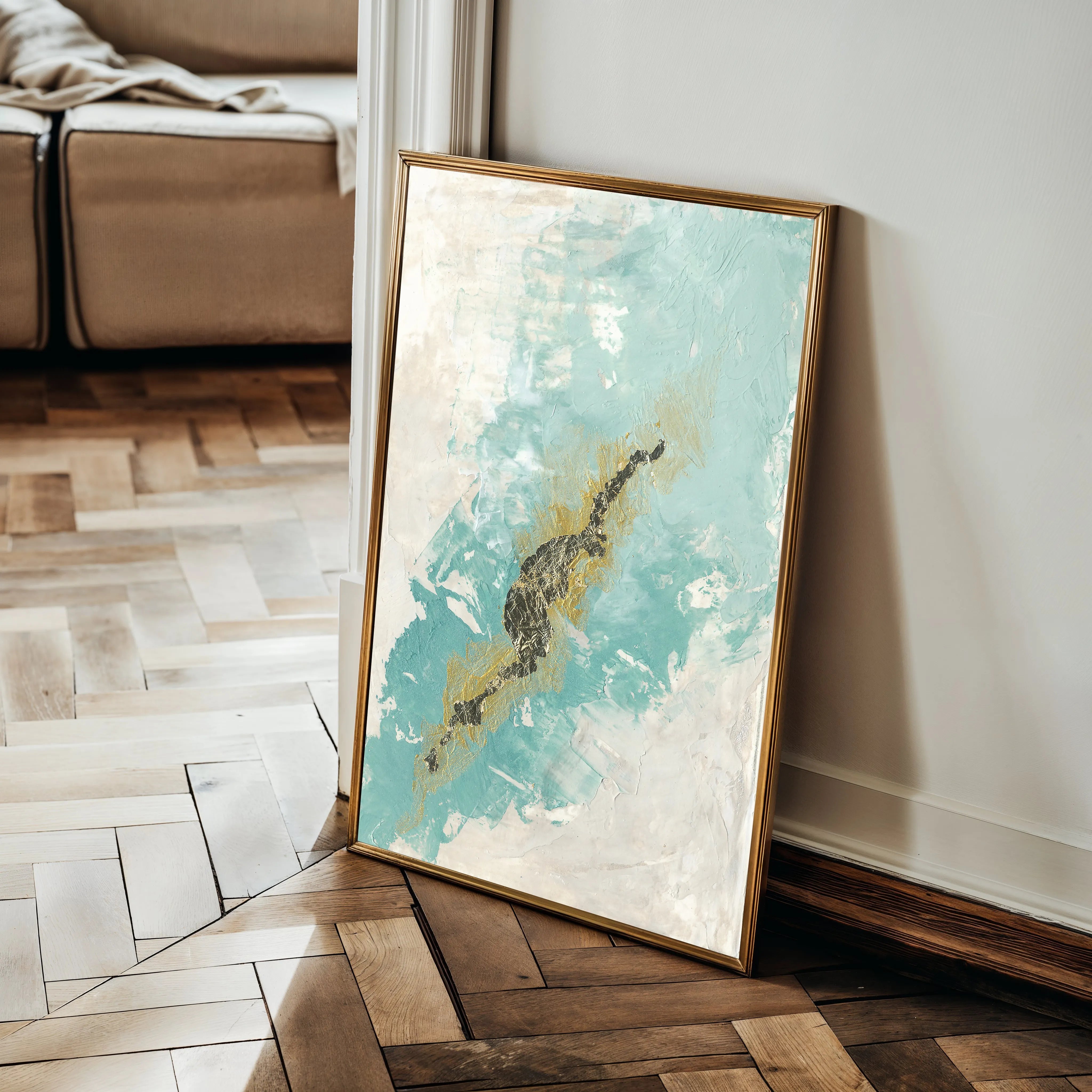 Abstract 105 Canvas Art 18" x 24" / 45 x 60 cm / Black