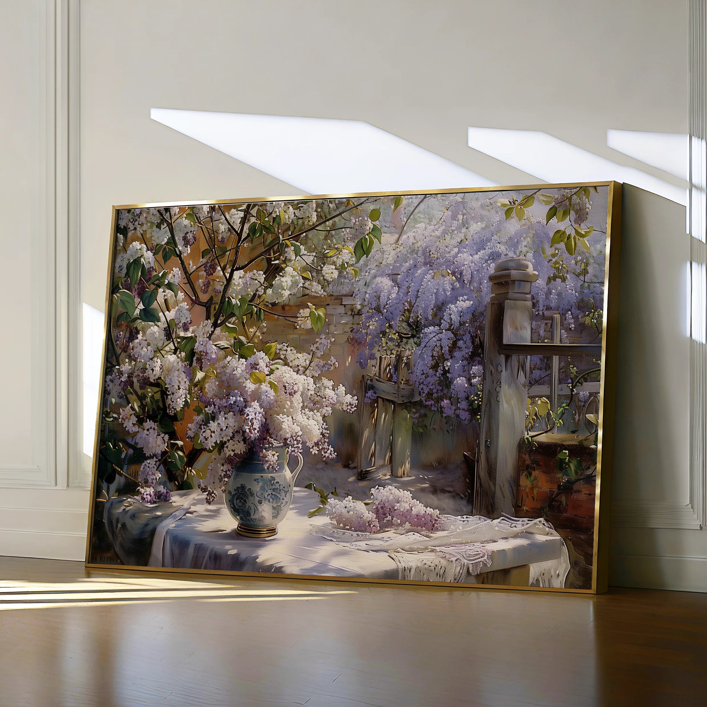 Floral 105 Canvas Art 18" x 24" / 45 x 60 cm / Black