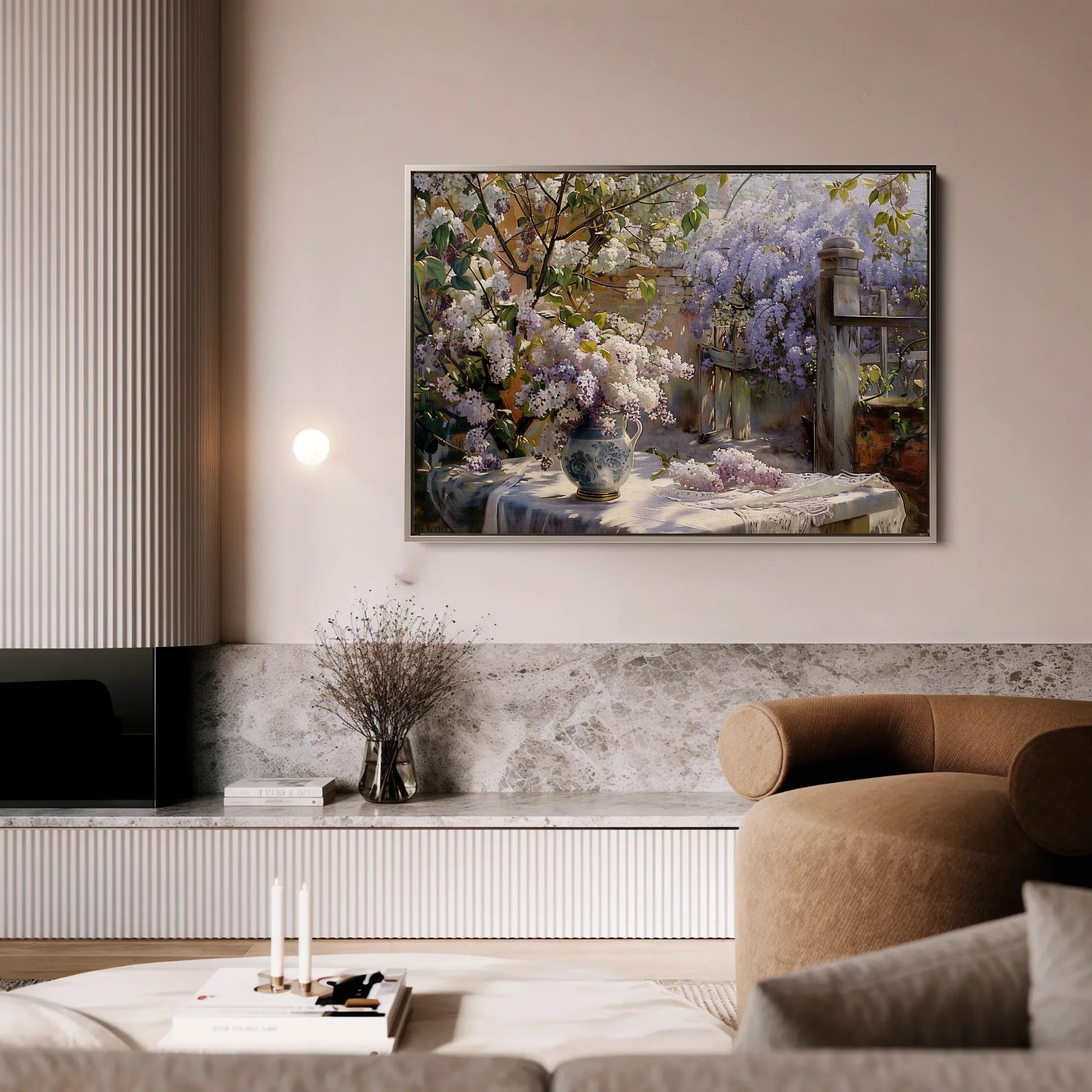 Floral 105 Canvas Art 18" x 24" / 45 x 60 cm / Black