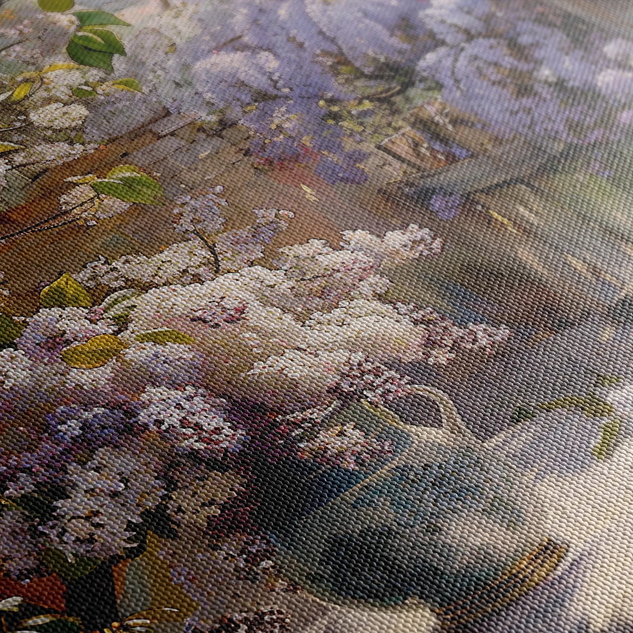 Floral 105 Canvas Art 18" x 24" / 45 x 60 cm / Black