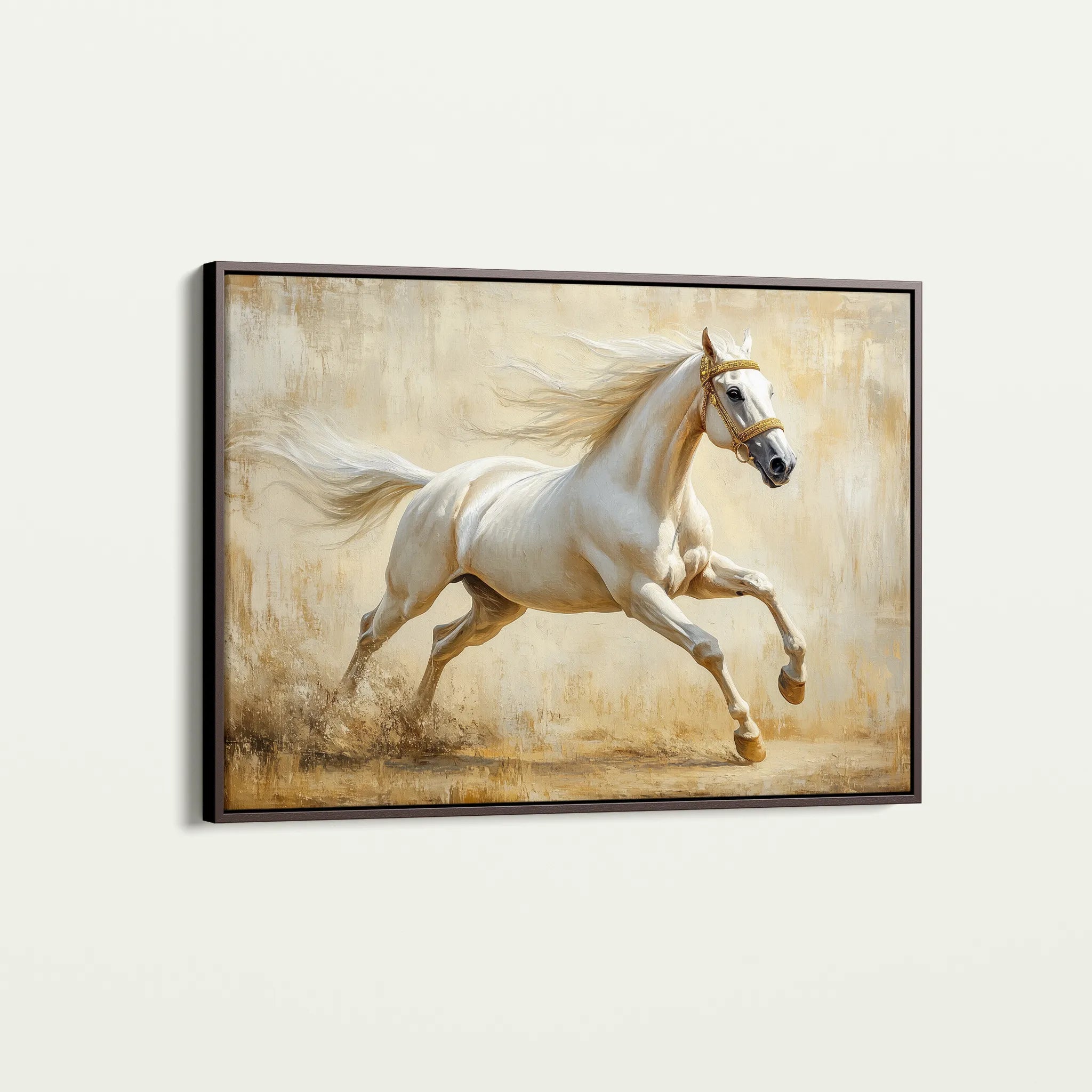 Horses 105 Canvas Art 18" x 24" / 45 x 60 cm / Black