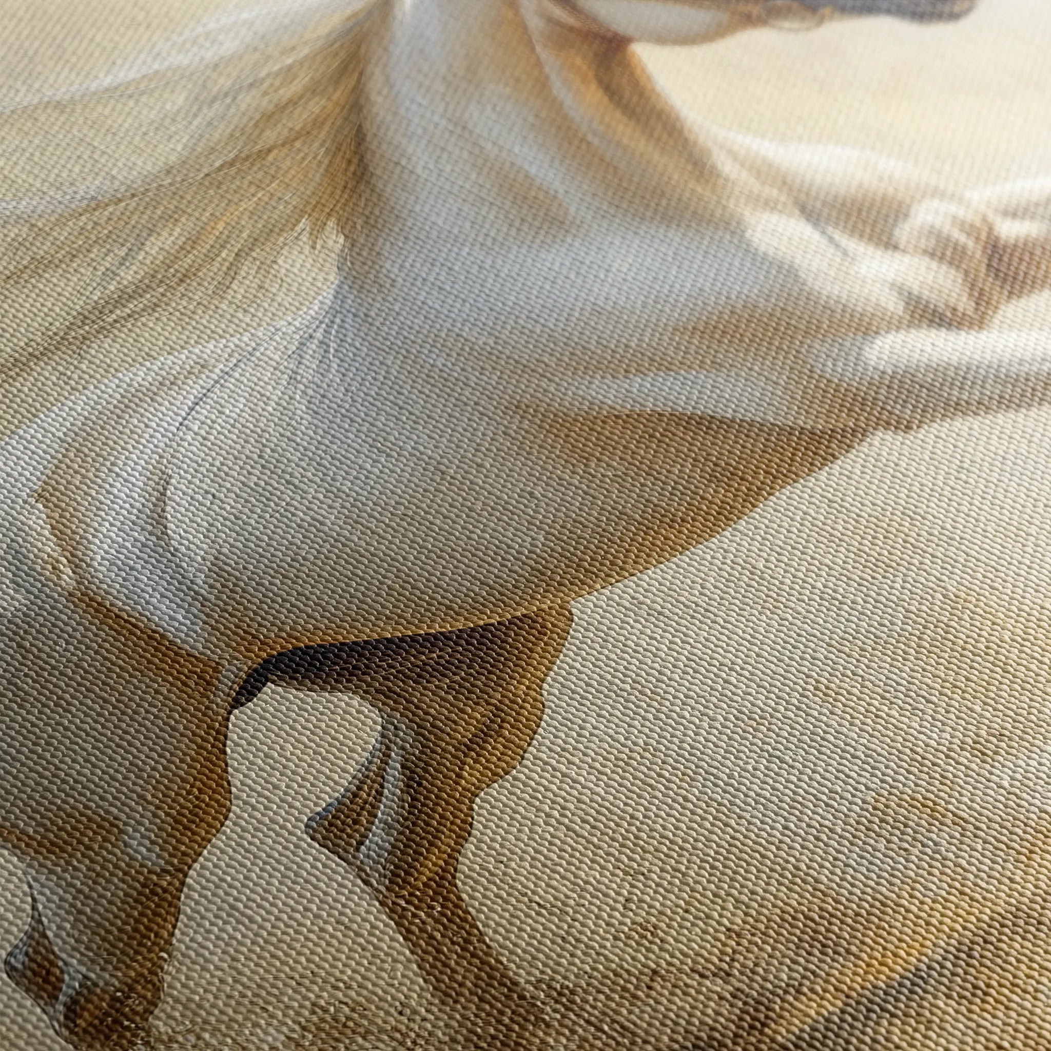 Horses 105 Canvas Art 18" x 24" / 45 x 60 cm / Black