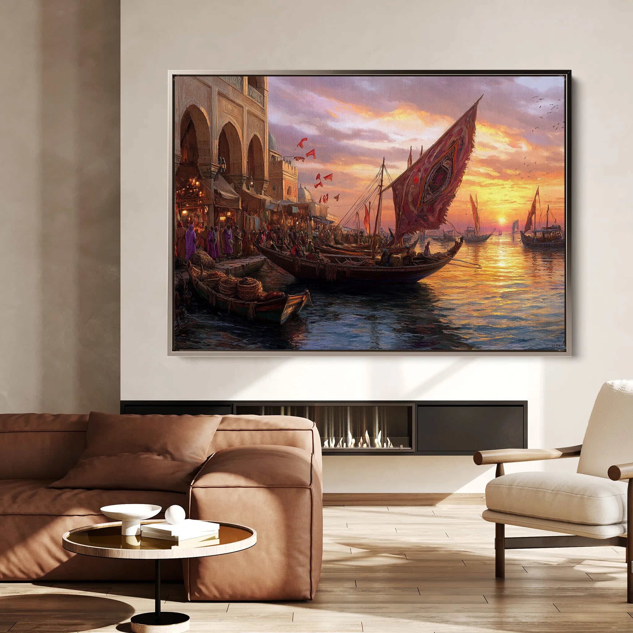 Orientalist 105 Canvas Art 18" x 24" / 45 x 60 cm / Black