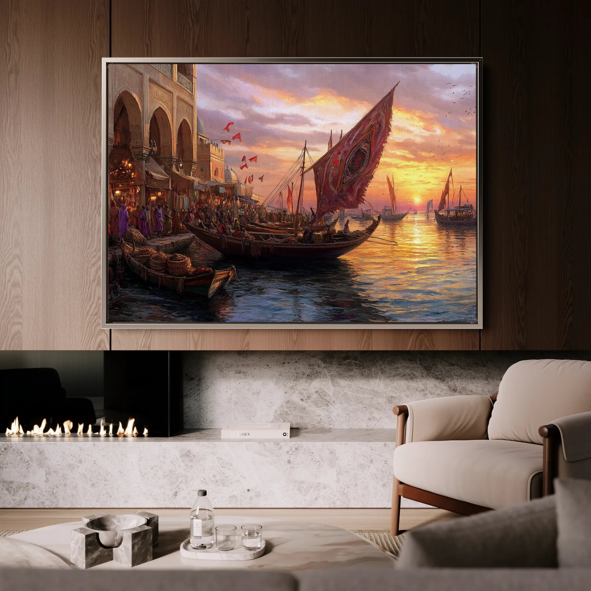 Orientalist 105 Canvas Art 18" x 24" / 45 x 60 cm / Black