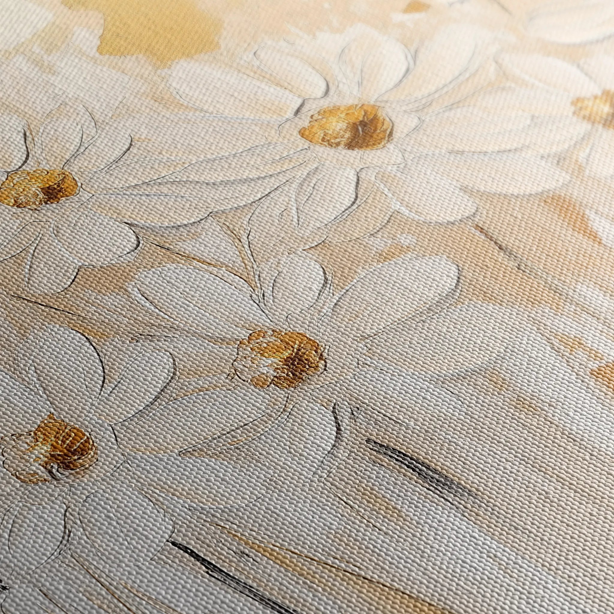 Floral 1050 Canvas Art 18" x 24" / 45 x 60 cm / Black
