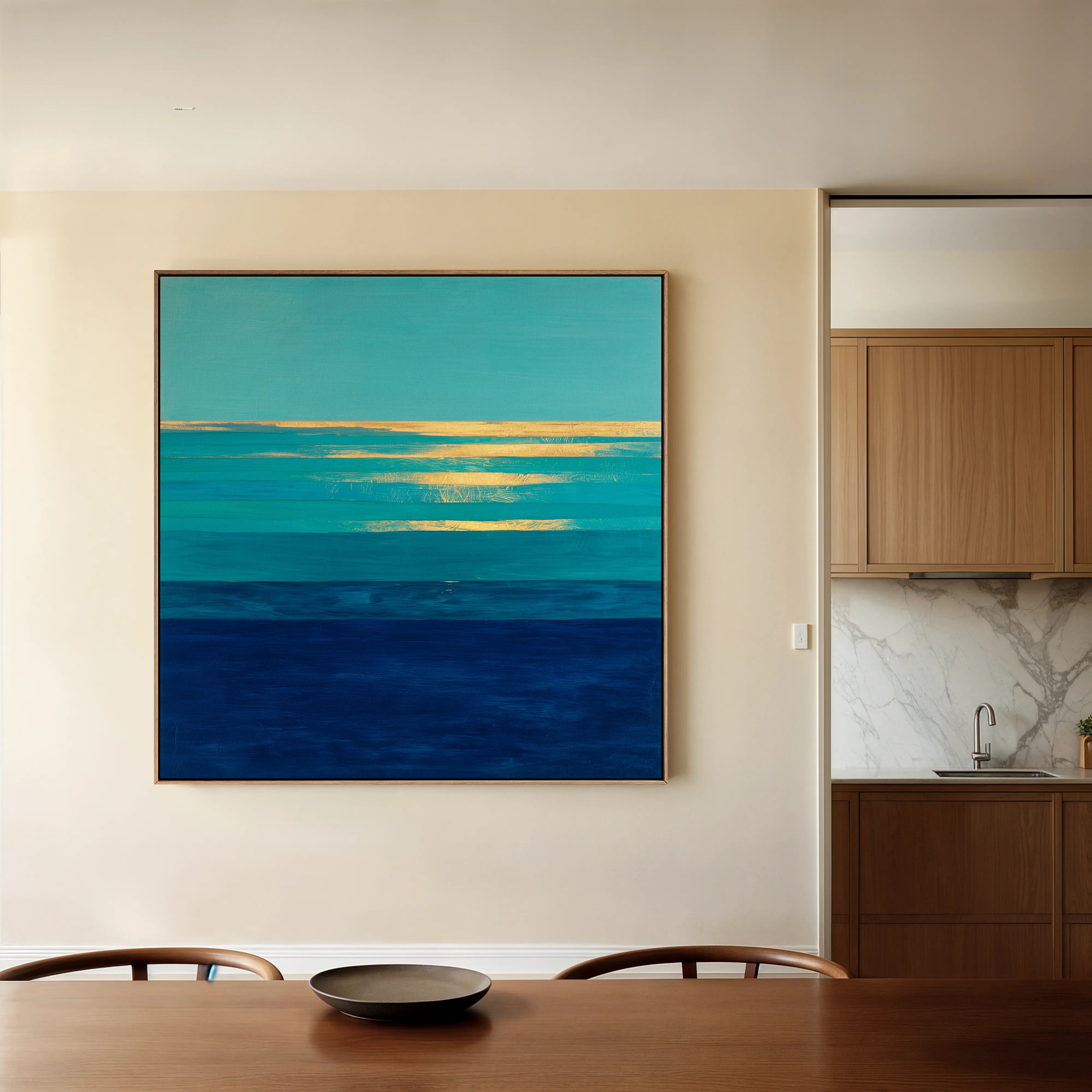 Abstract 1051 Canvas Art 16" x 16" / 40 x 40 cm / Black