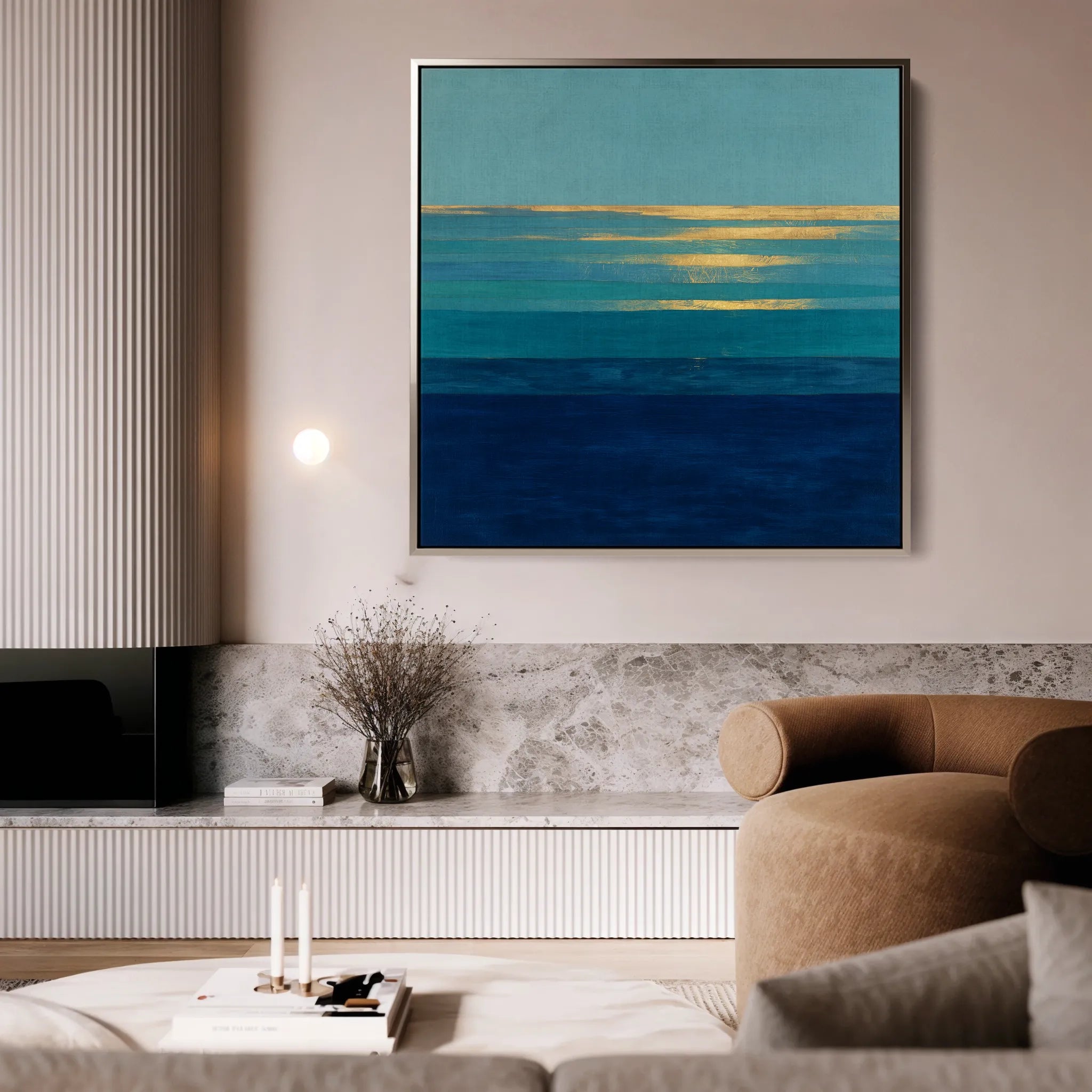 Abstract 1051 Canvas Art 16" x 16" / 40 x 40 cm / Black