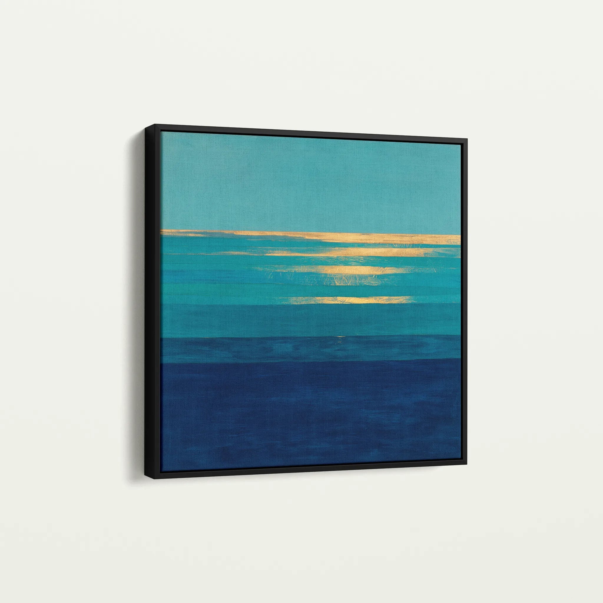 Abstract 1051 Canvas Art 16" x 16" / 40 x 40 cm / Black