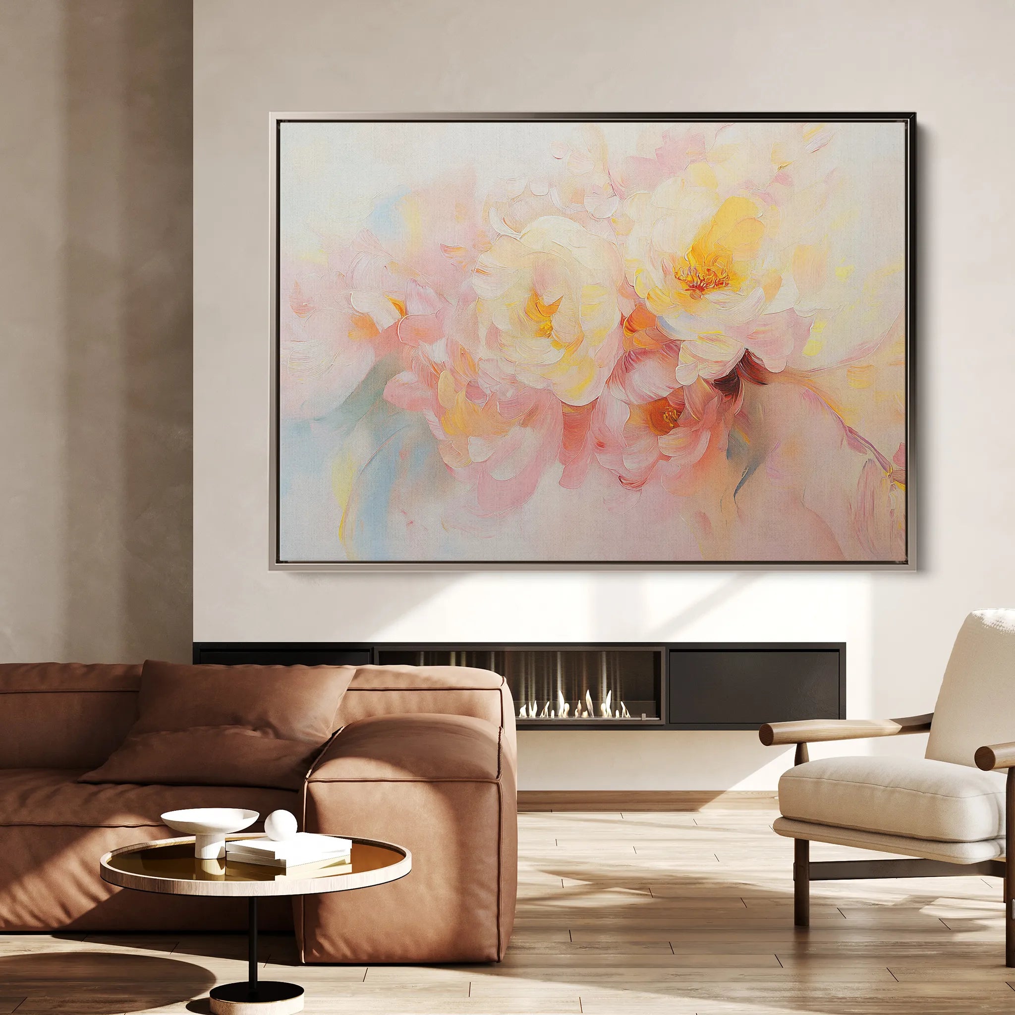 Floral 1051 Canvas Art 18" x 24" / 45 x 60 cm / Black