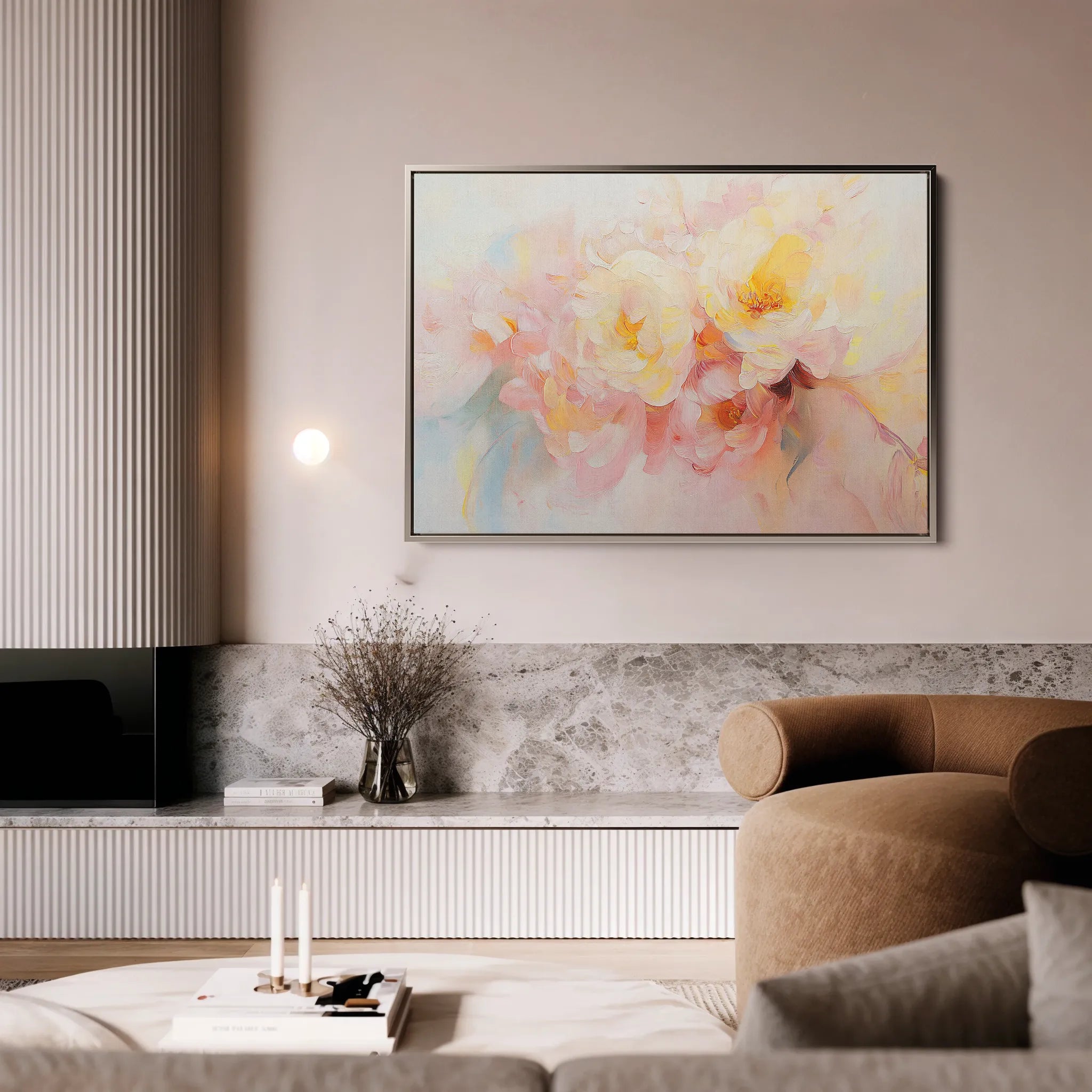 Floral 1051 Canvas Art 18" x 24" / 45 x 60 cm / Black