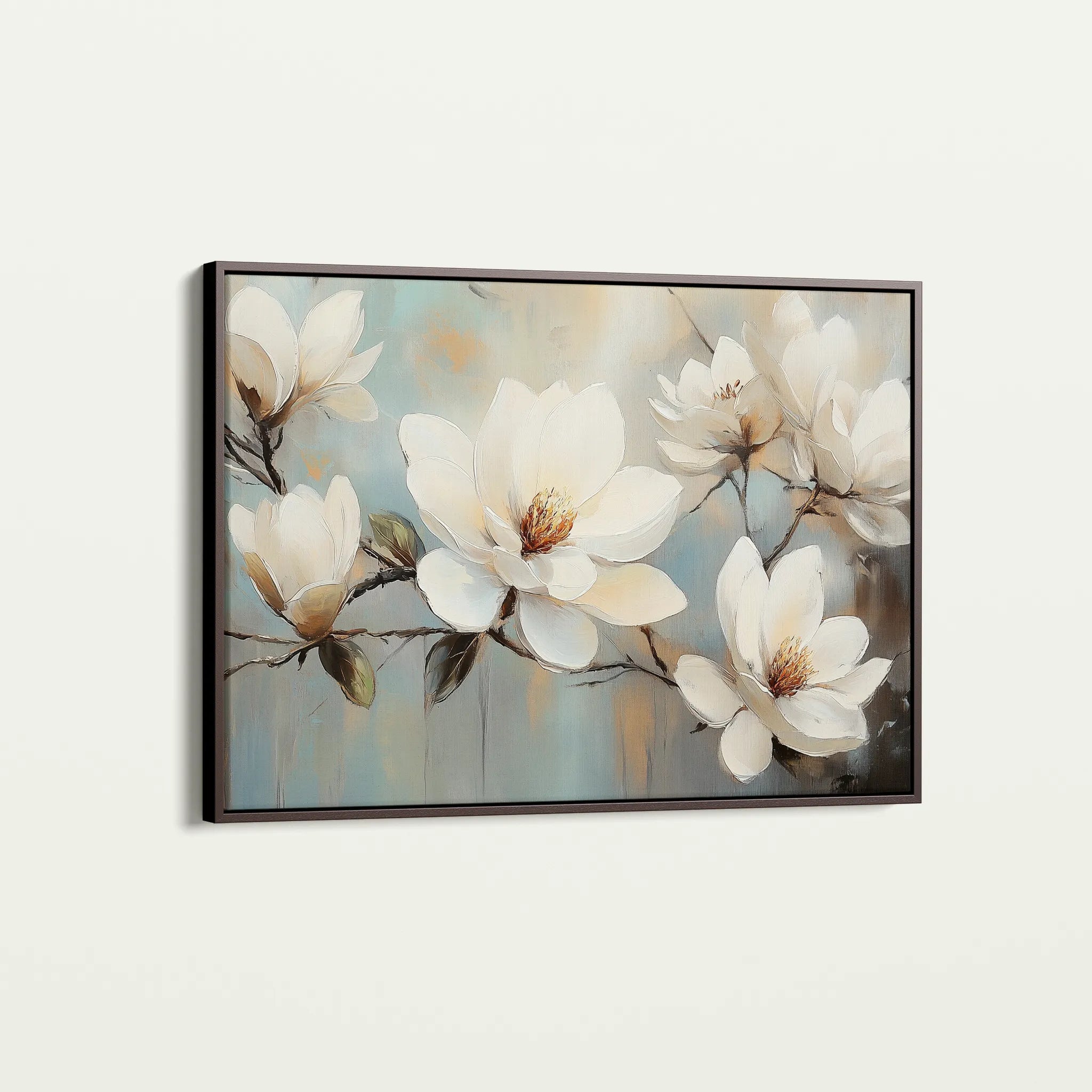 Floral 1052 Canvas Art 18" x 24" / 45 x 60 cm / Black