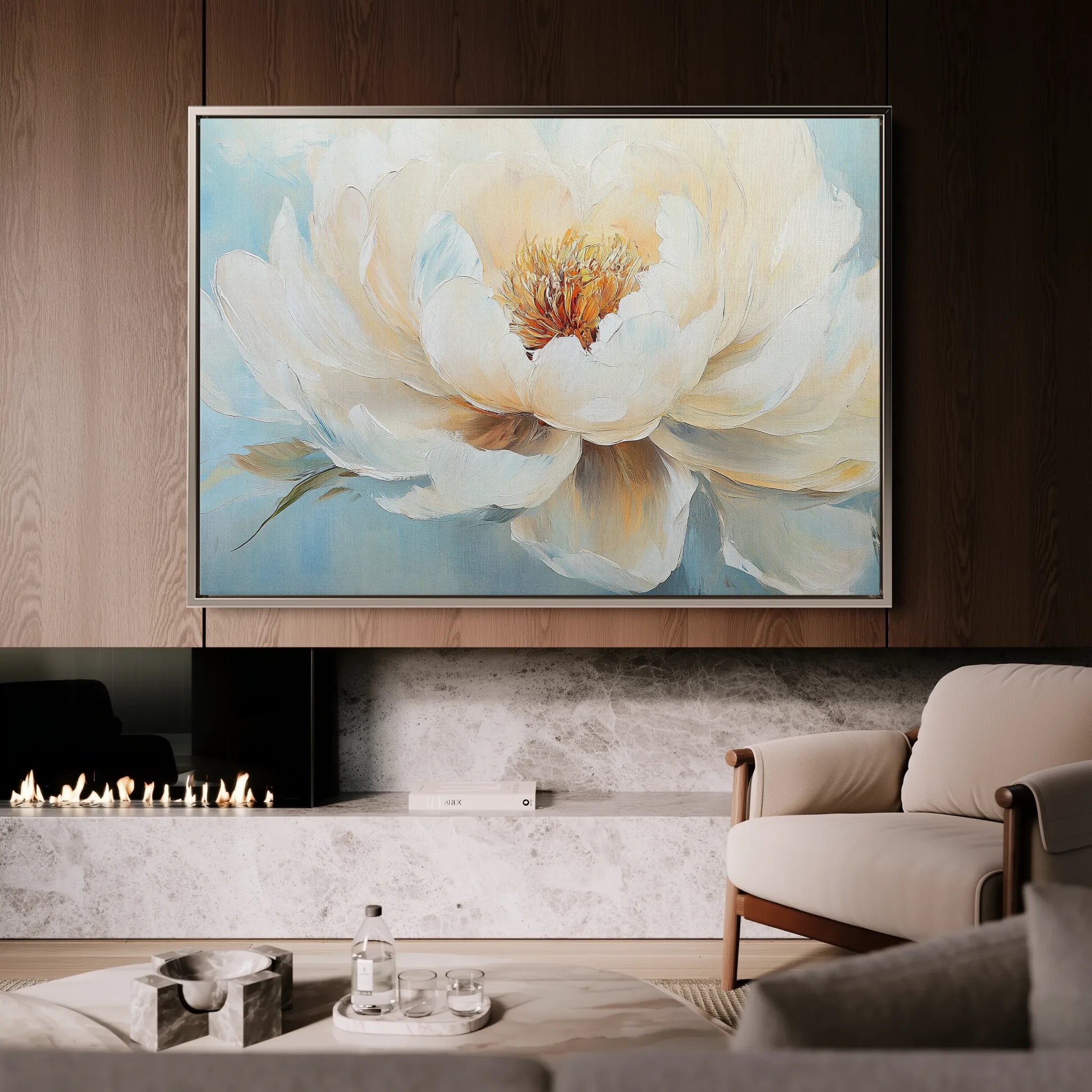 Floral 1053 Canvas Art 18" x 24" / 45 x 60 cm / Black