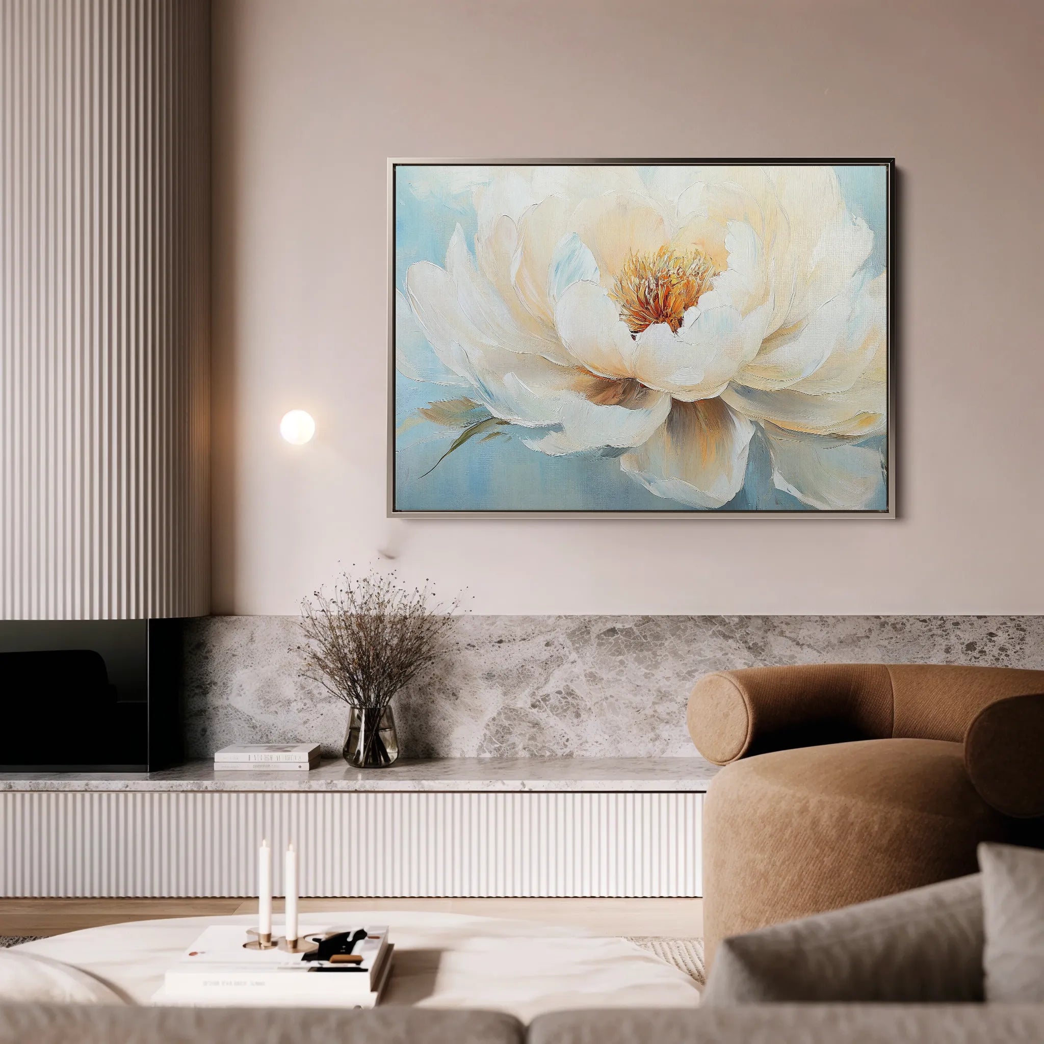 Floral 1053 Canvas Art 18" x 24" / 45 x 60 cm / Black