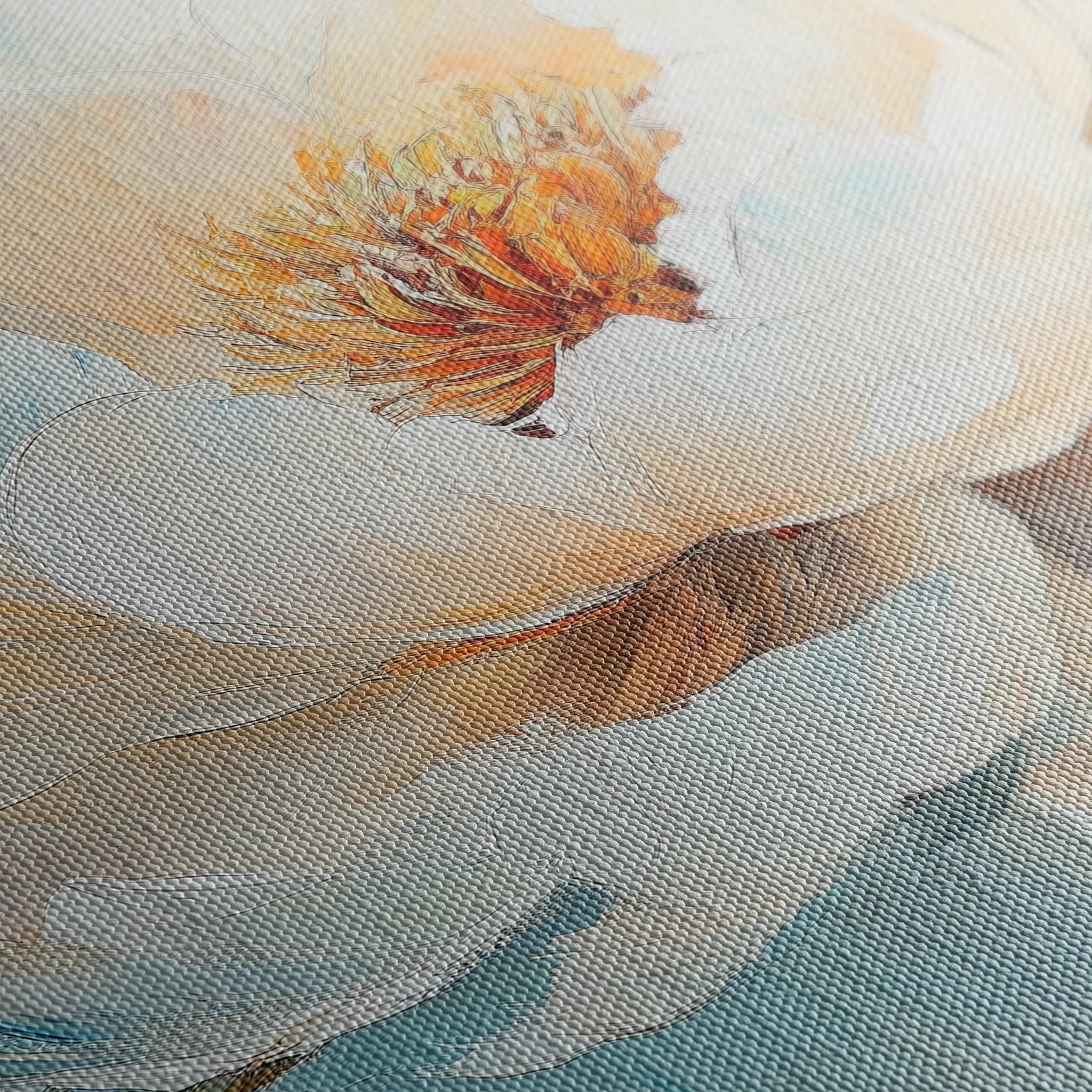 Floral 1053 Canvas Art 18" x 24" / 45 x 60 cm / Black
