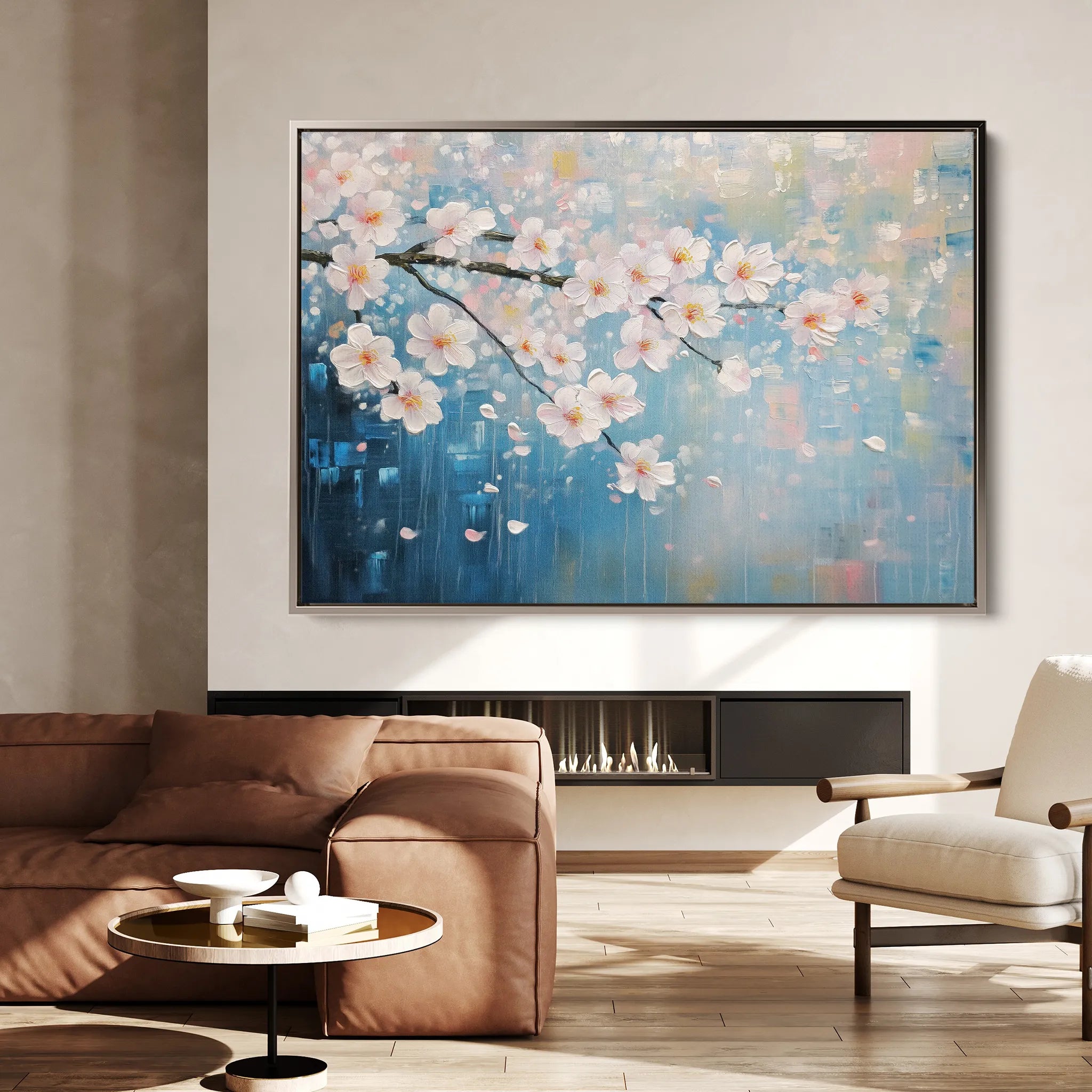 Floral 1055 Canvas Art 18" x 24" / 45 x 60 cm / Black