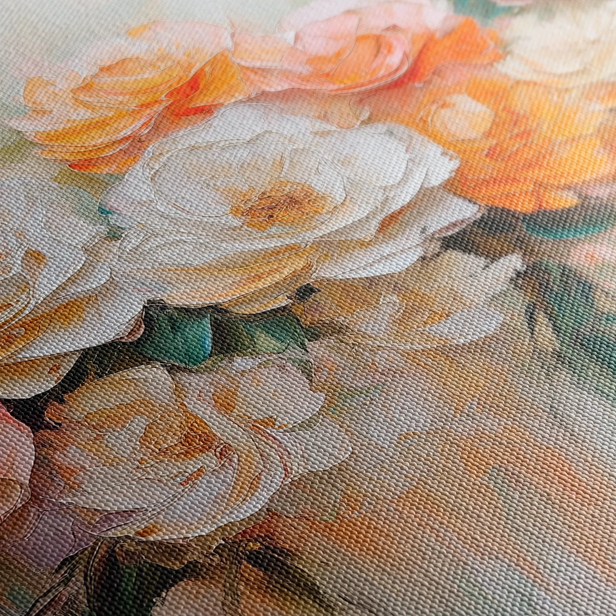 Floral 1056 Canvas Art 18" x 24" / 45 x 60 cm / Black