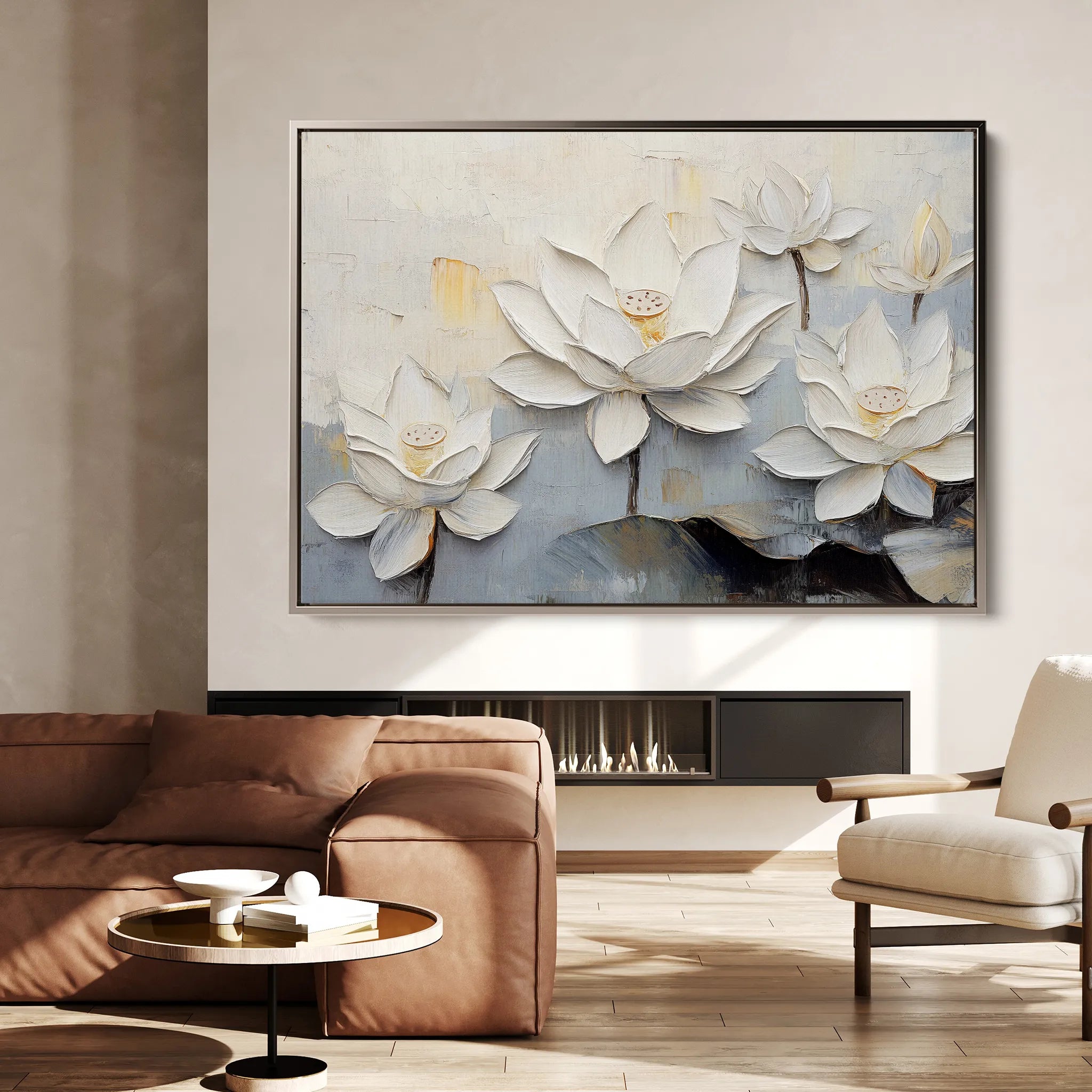 Floral 1057 Canvas Art 18" x 24" / 45 x 60 cm / Black