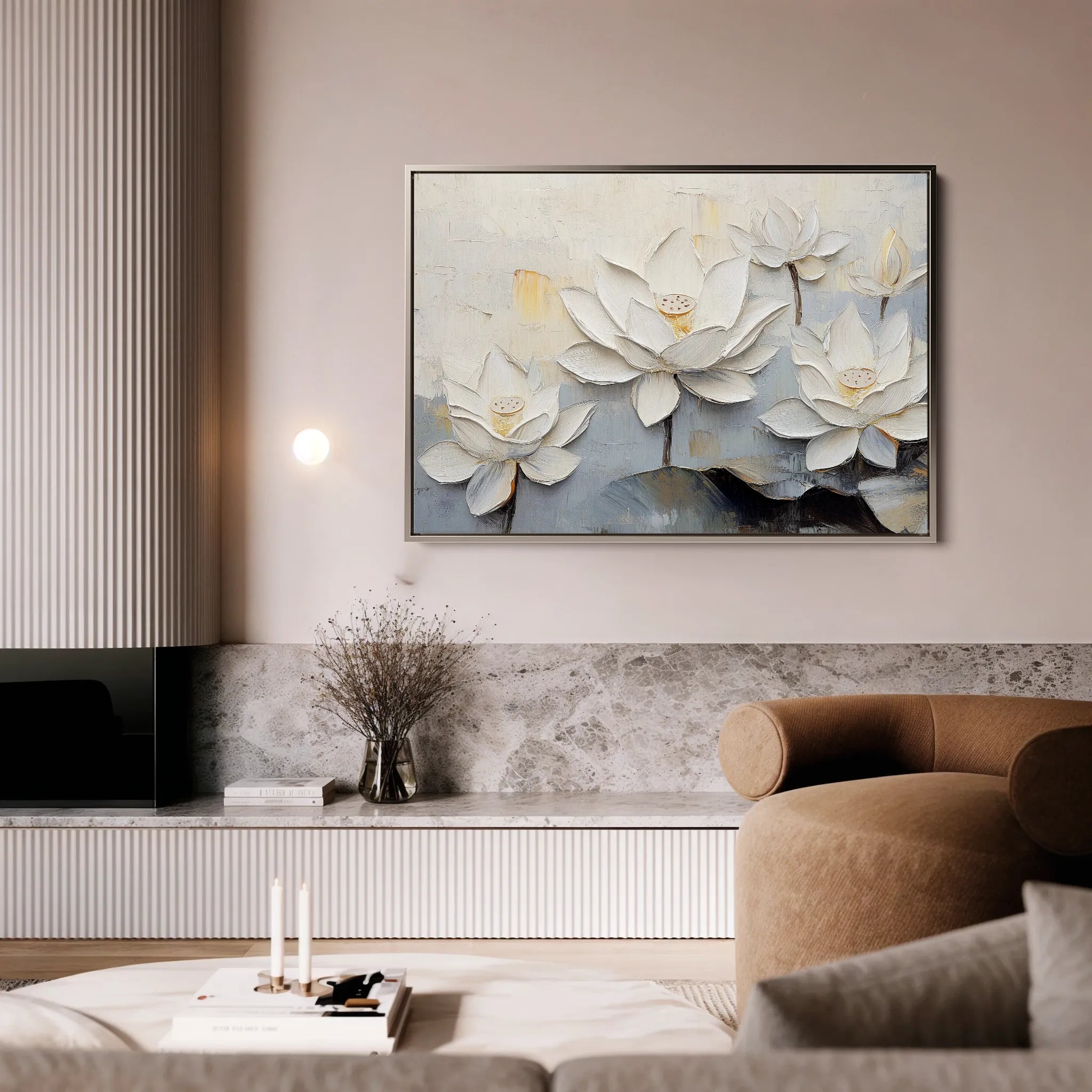 Floral 1057 Canvas Art 18" x 24" / 45 x 60 cm / Black