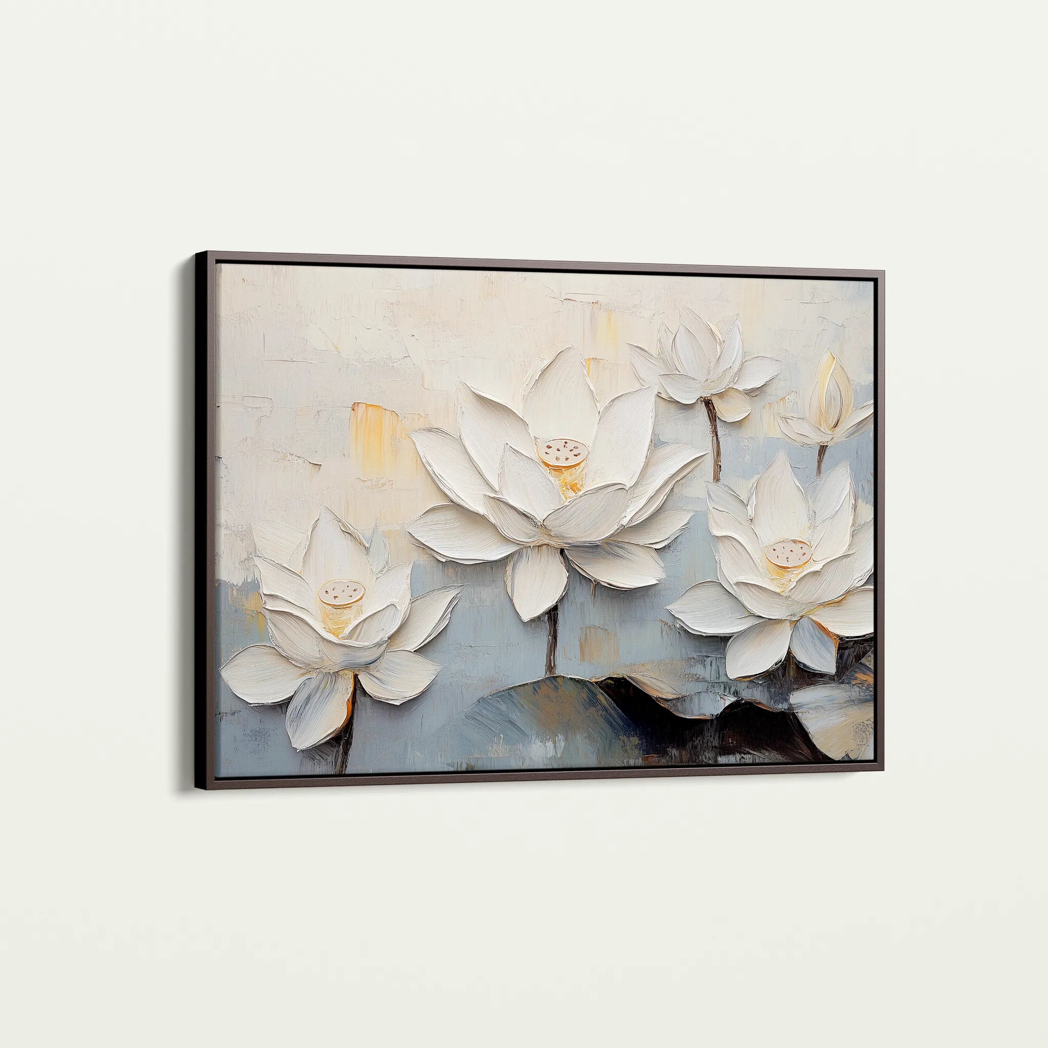 Floral 1057 Canvas Art 18" x 24" / 45 x 60 cm / Black
