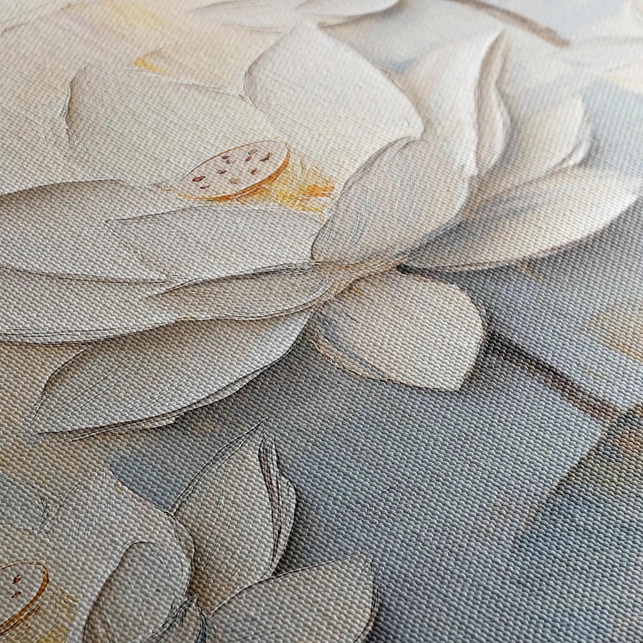 Floral 1057 Canvas Art 18" x 24" / 45 x 60 cm / Black