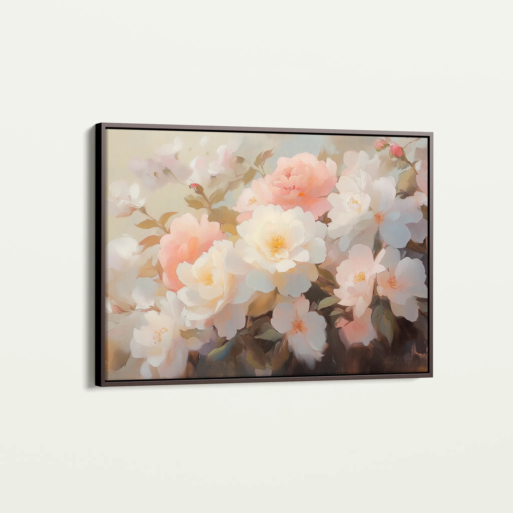 Floral 1058 Canvas Art 18" x 24" / 45 x 60 cm / Black