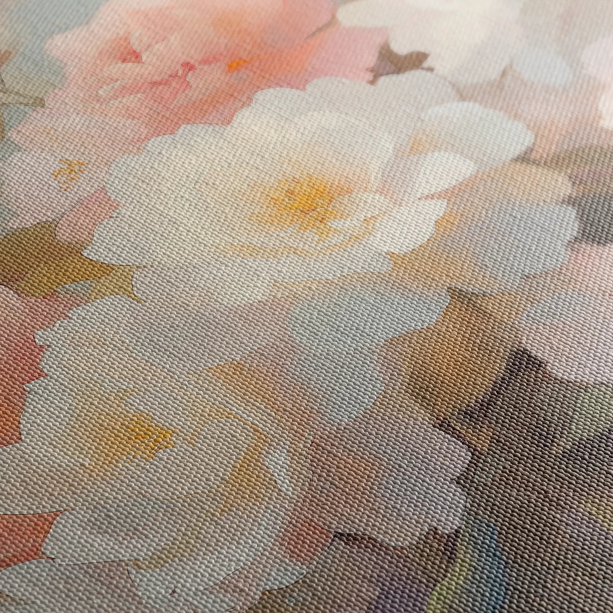 Floral 1058 Canvas Art 18" x 24" / 45 x 60 cm / Black