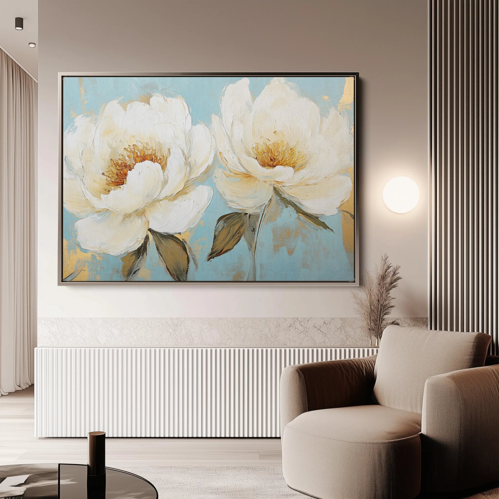 Floral 1059 Canvas Art 18" x 24" / 45 x 60 cm / Black