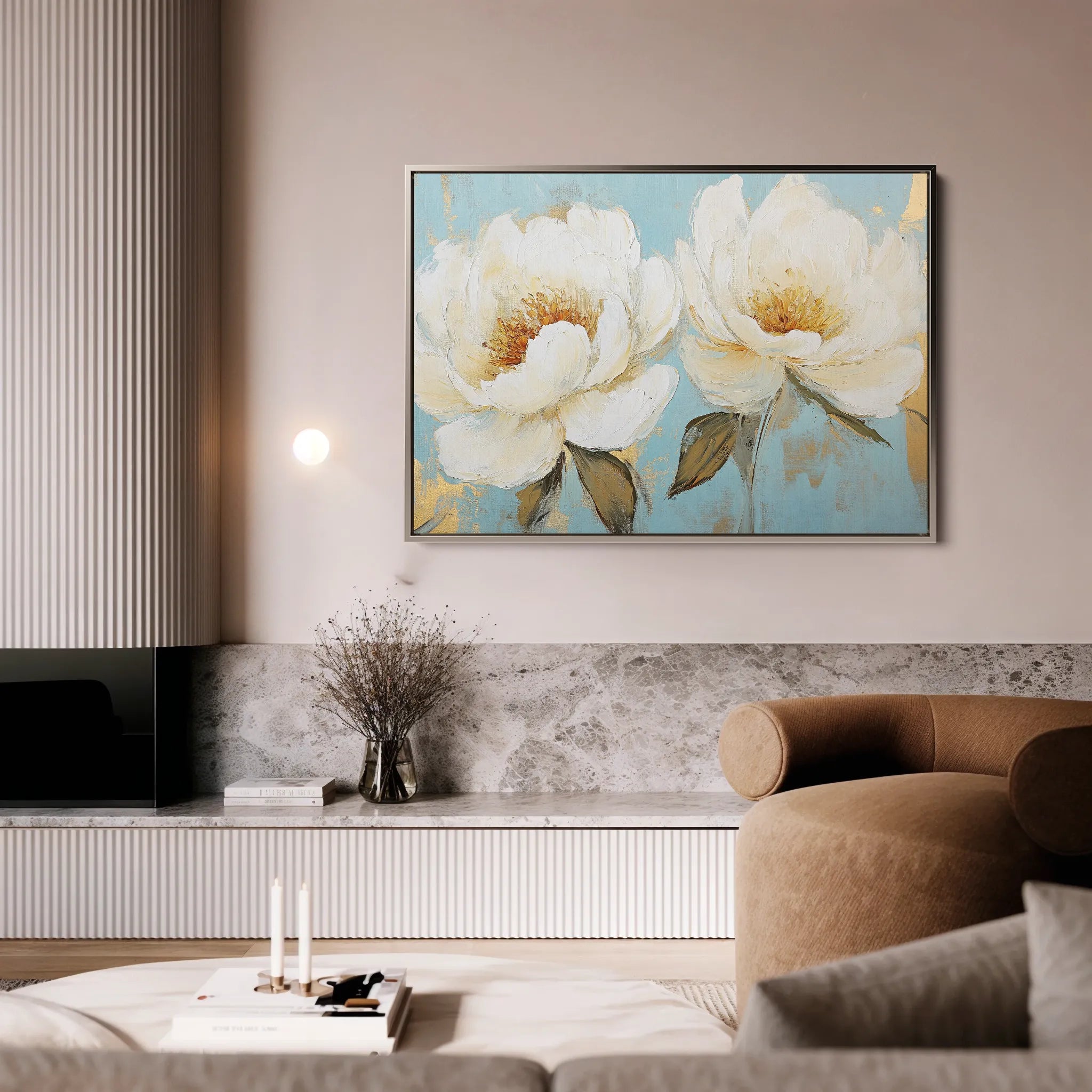 Floral 1059 Canvas Art 18" x 24" / 45 x 60 cm / Black