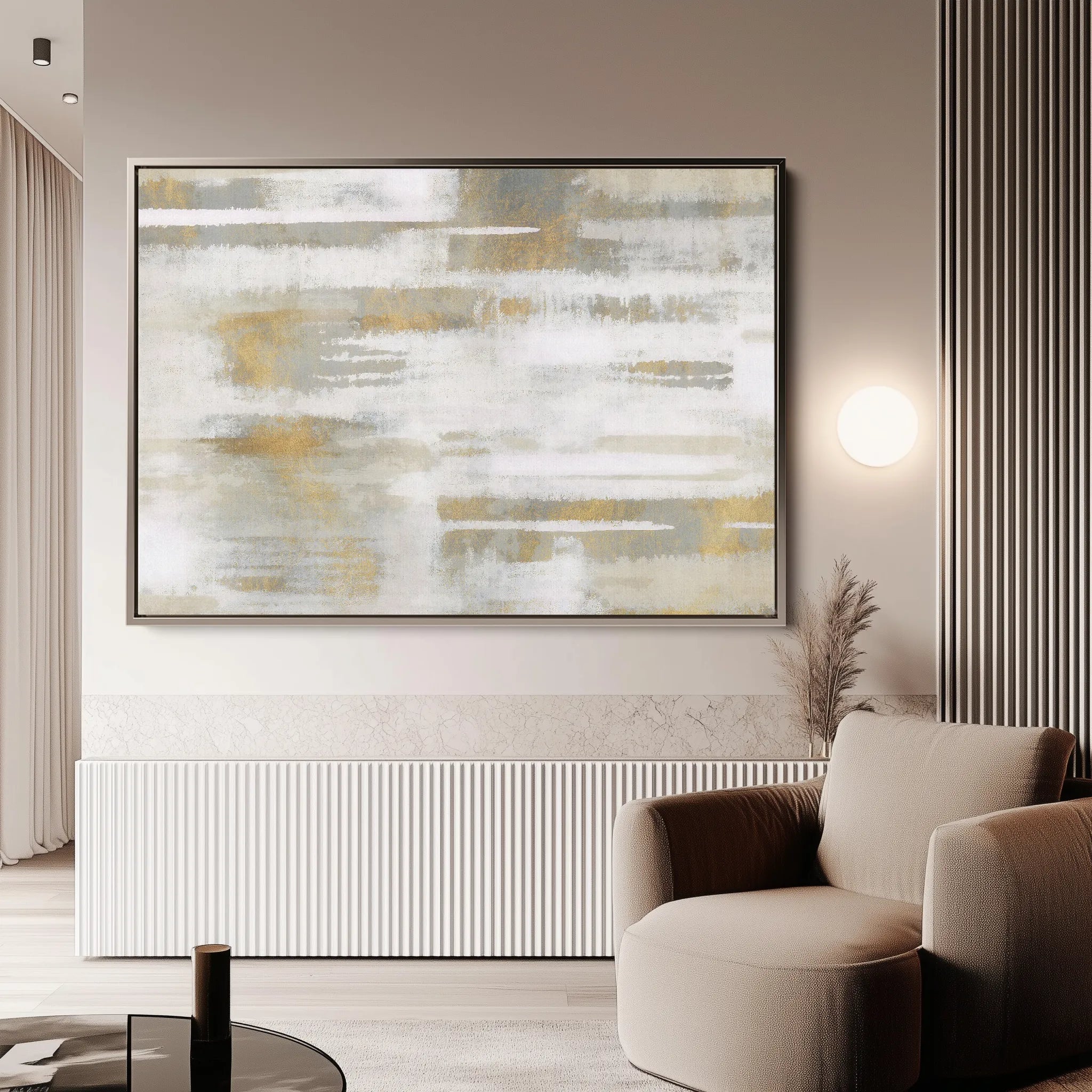 Abstract 106 Canvas Art 18" x 24" / 45 x 60 cm / Black
