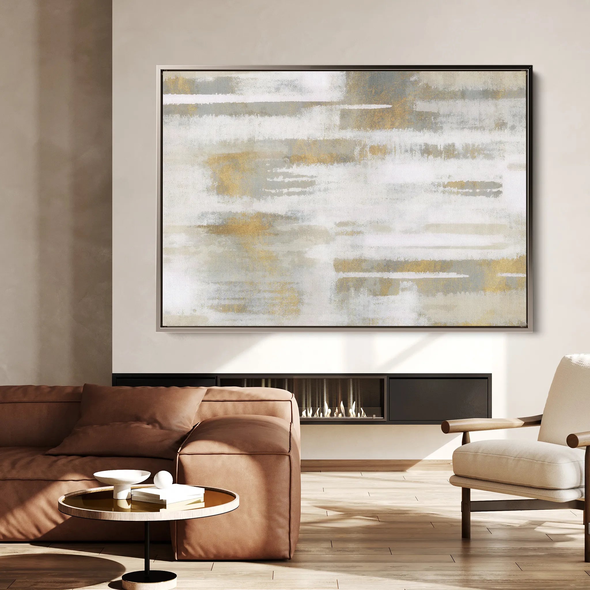 Abstract 106 Canvas Art 18" x 24" / 45 x 60 cm / Black