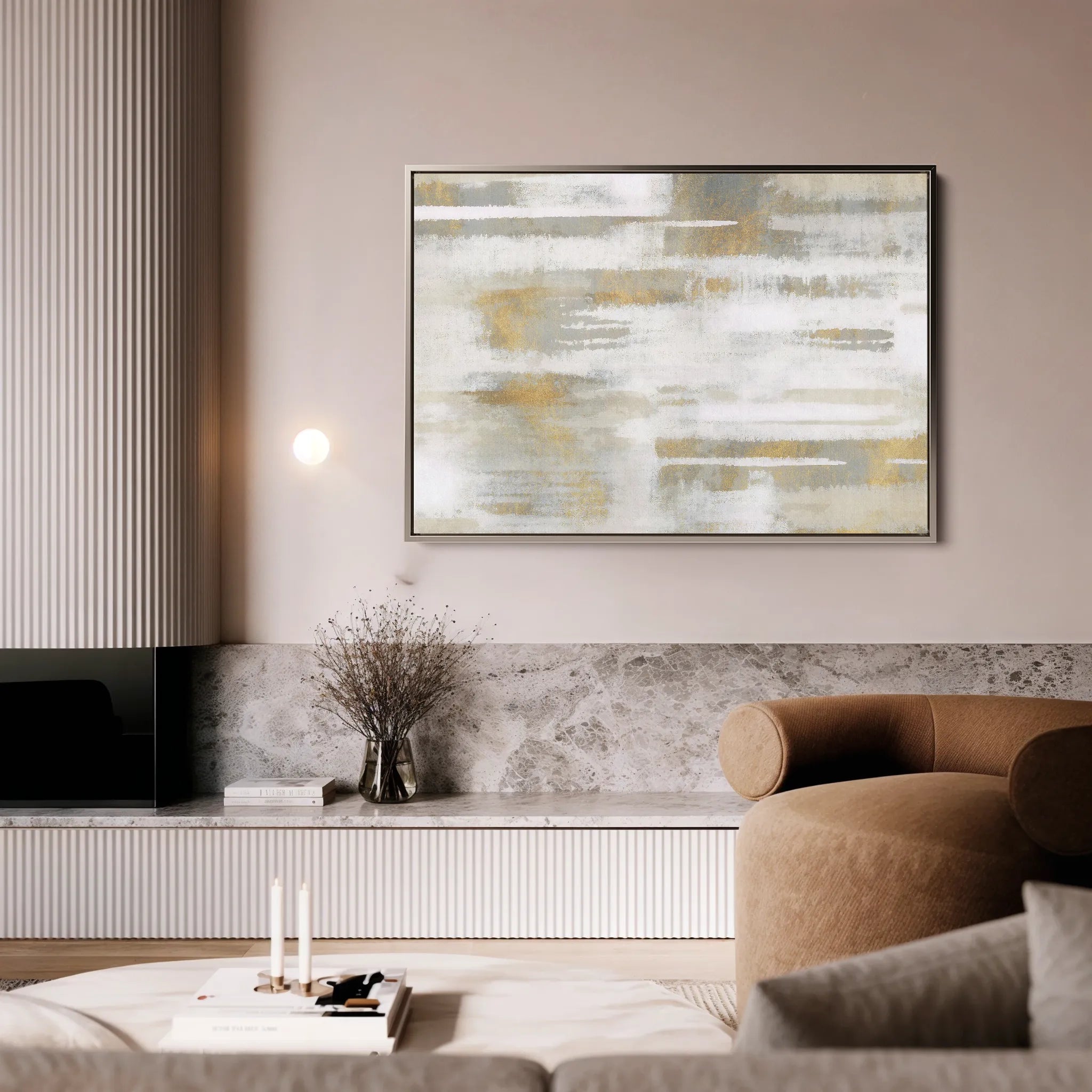 Abstract 106 Canvas Art 18" x 24" / 45 x 60 cm / Black