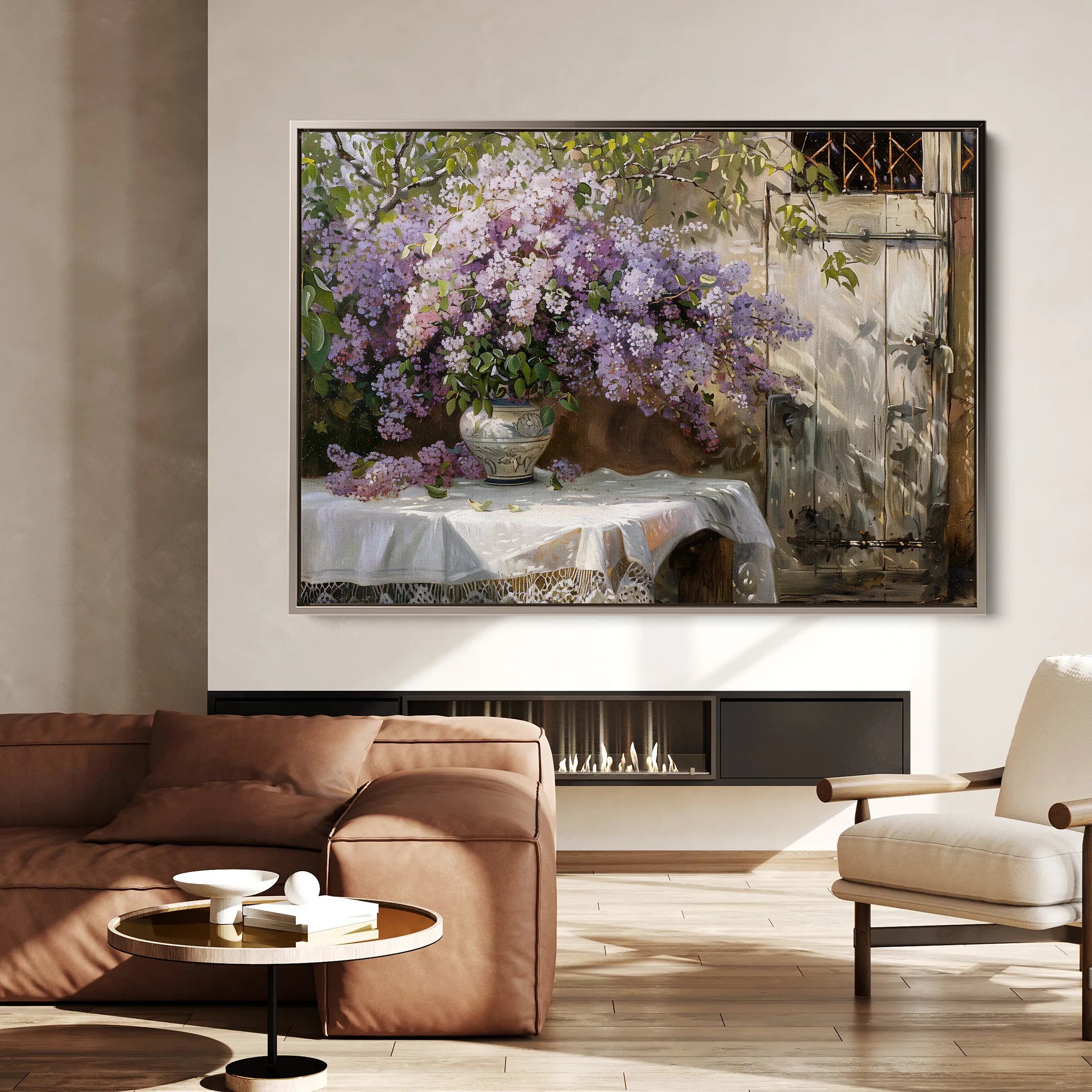 Floral 106 Canvas Art 18" x 24" / 45 x 60 cm / Black