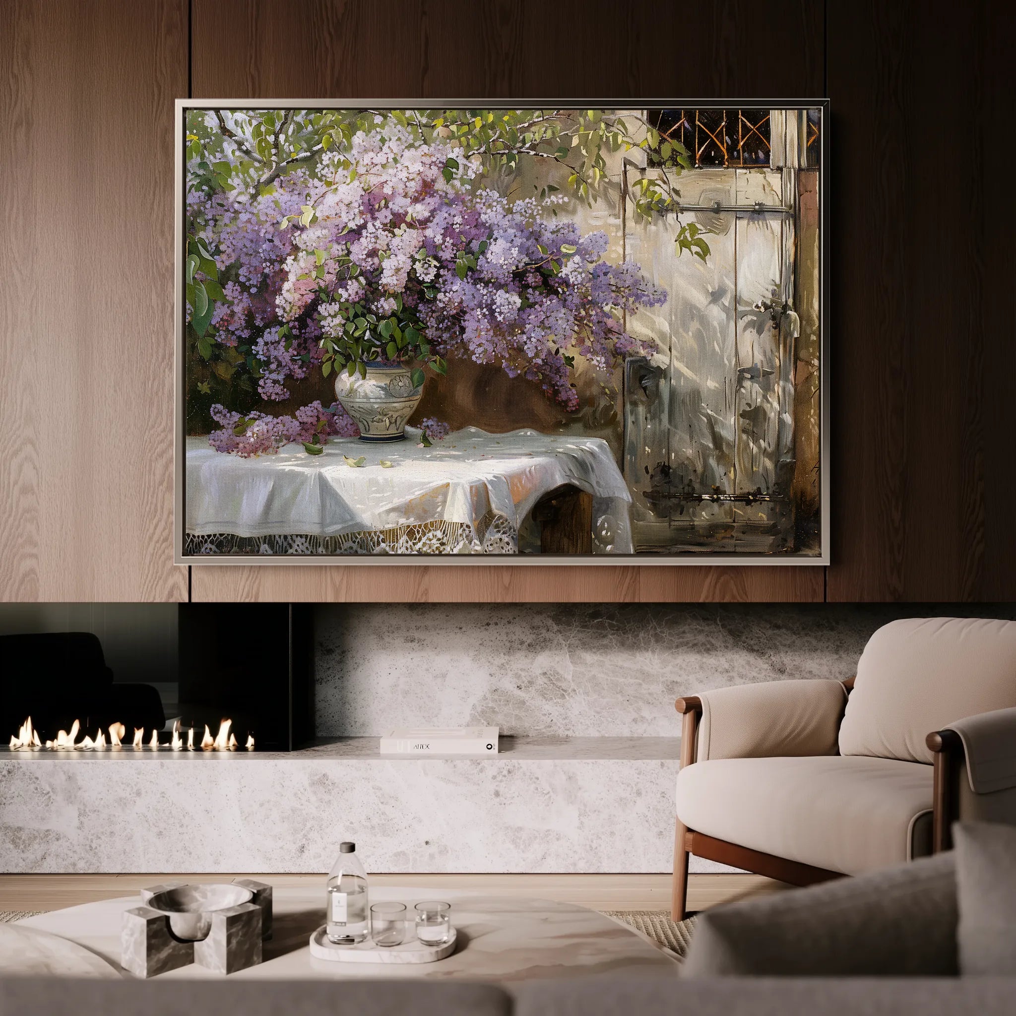 Floral 106 Canvas Art 18" x 24" / 45 x 60 cm / Black