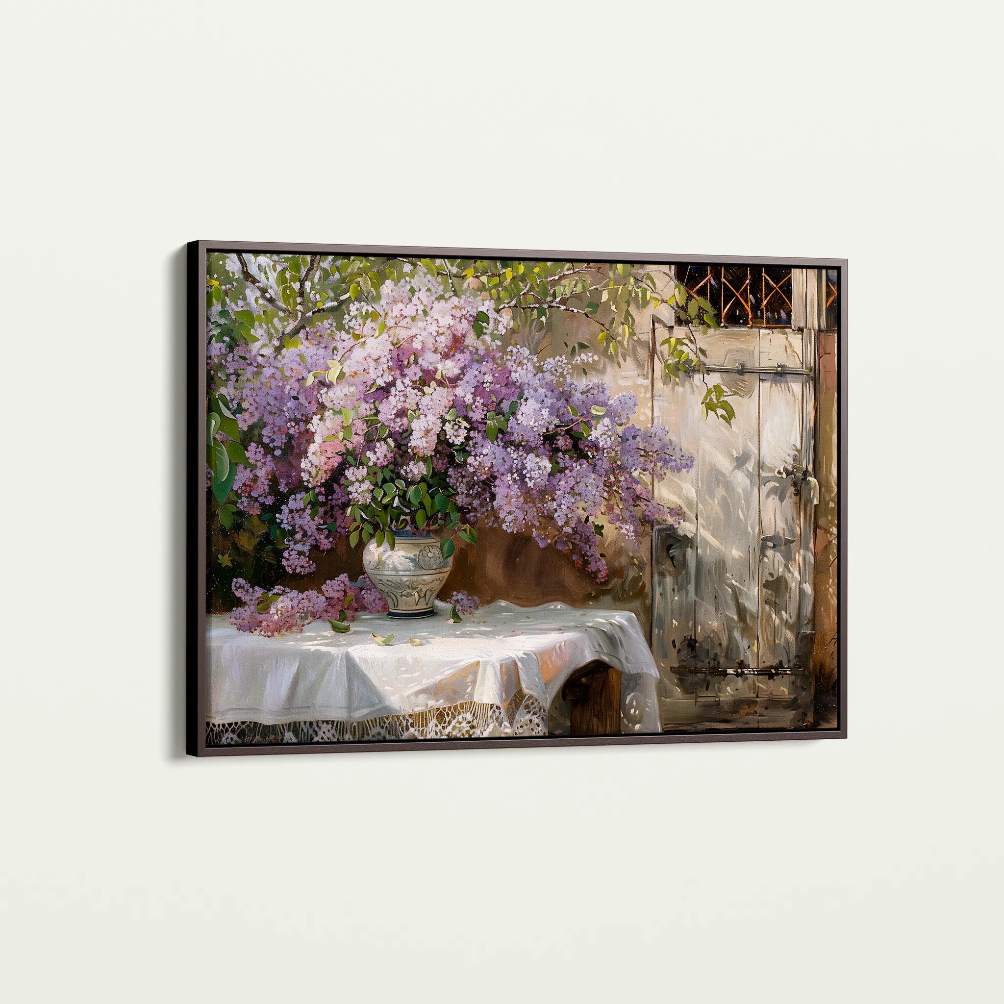 Floral 106 Canvas Art 18" x 24" / 45 x 60 cm / Black